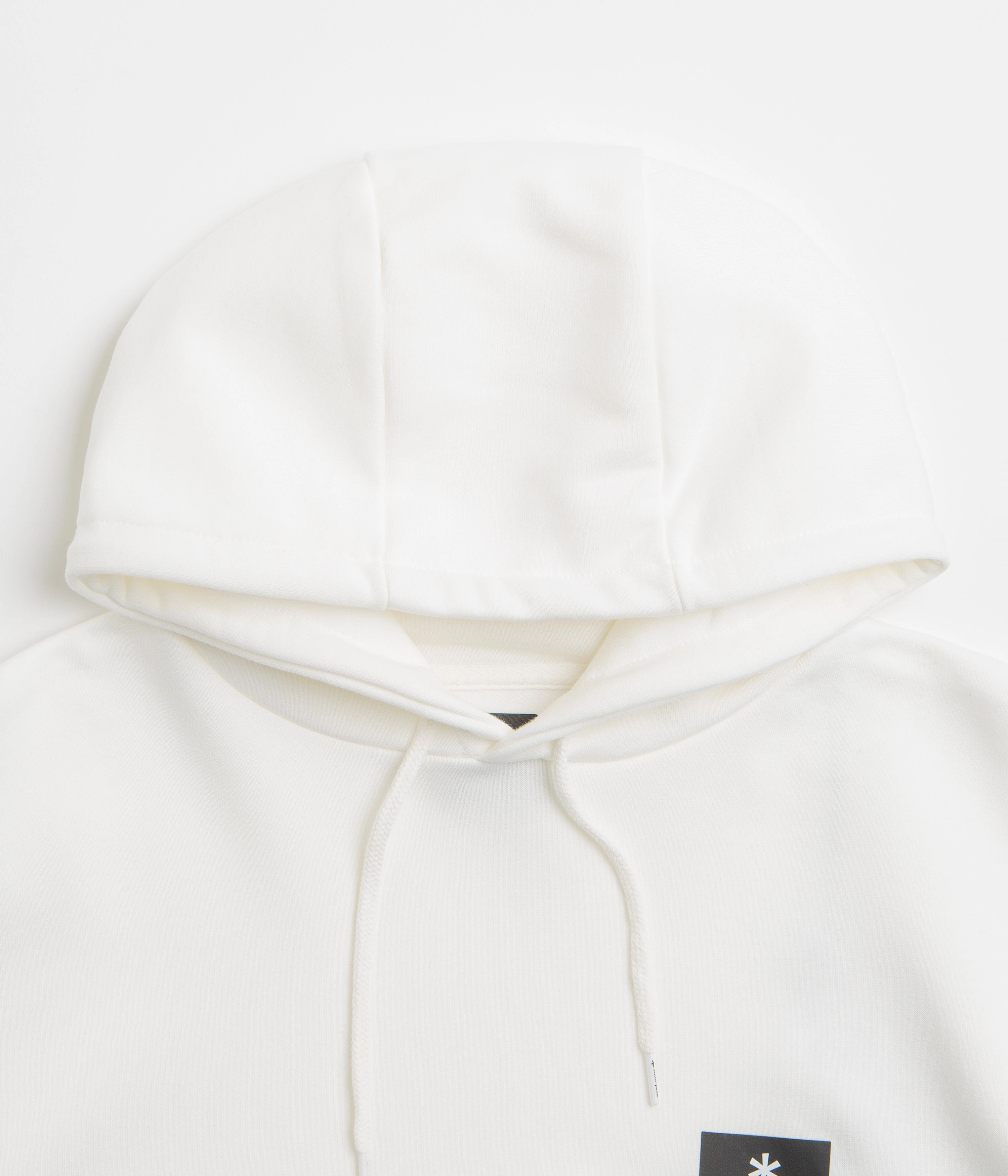 Adjustable Hood Non Irritating Seams Snow Peak NSD Square Logo Hoodie - Off White