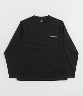 proper length Snow Peak Onepoint Logo Long Sleeve T-Shirt - Black