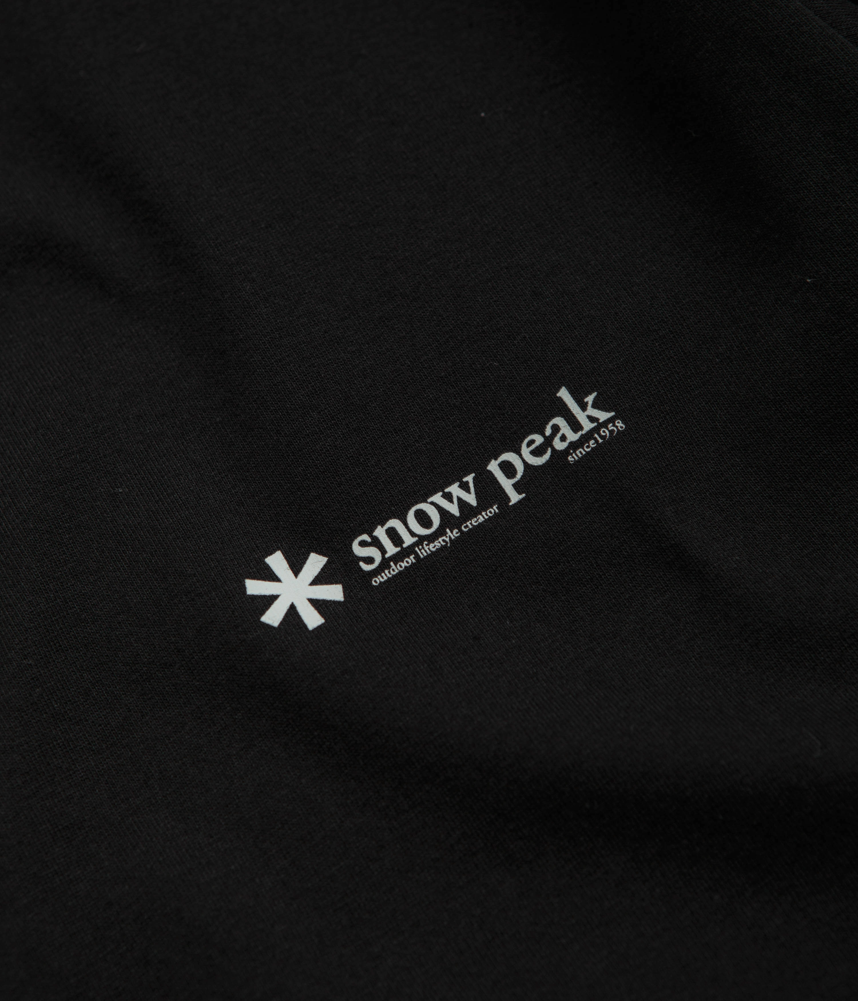 Snow Peak Onepoint Logo Long Sleeve T-Shirt - Black Spring Freshness