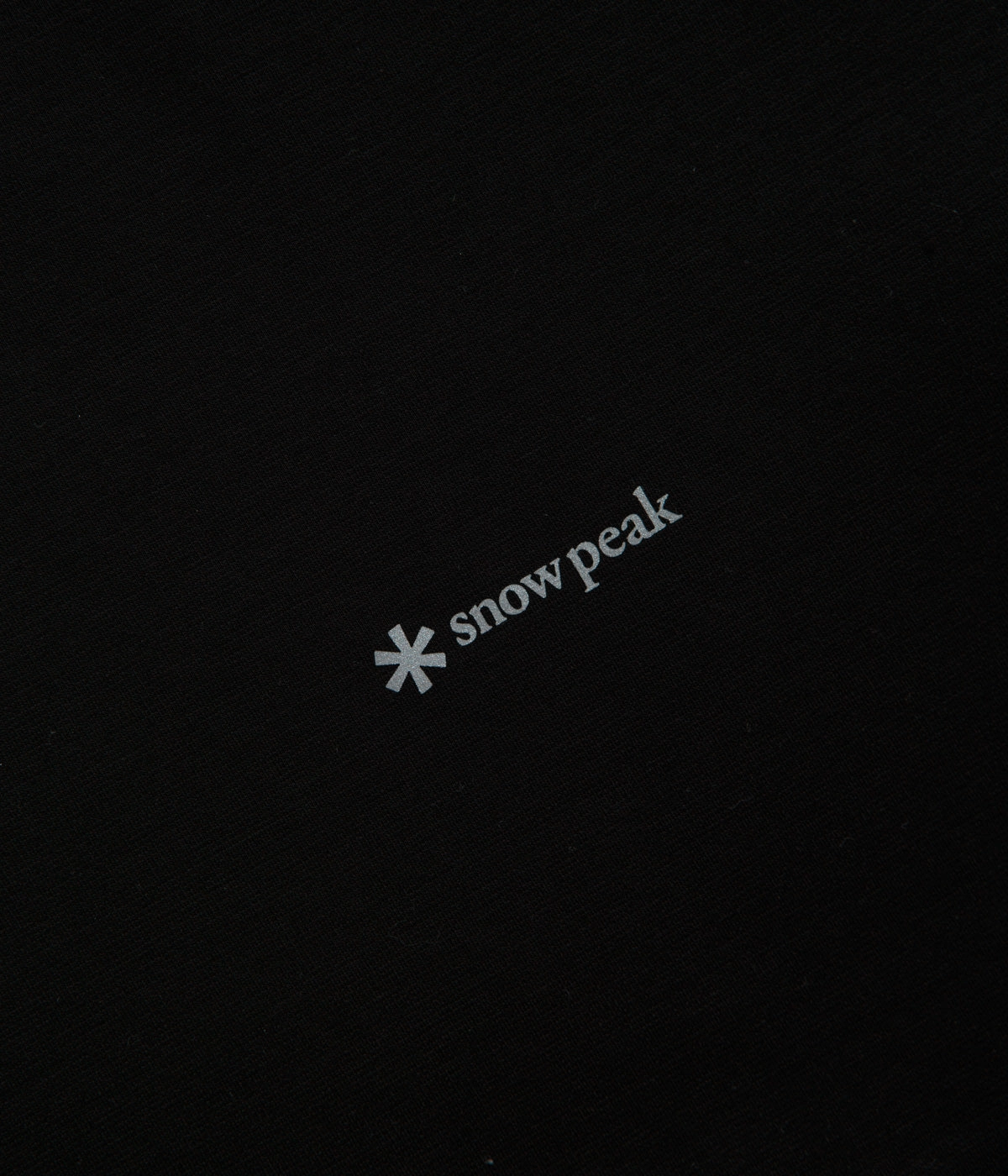 Snow Peak Organic Cotton Mercerized T-Shirt - Black black friday Embroidered