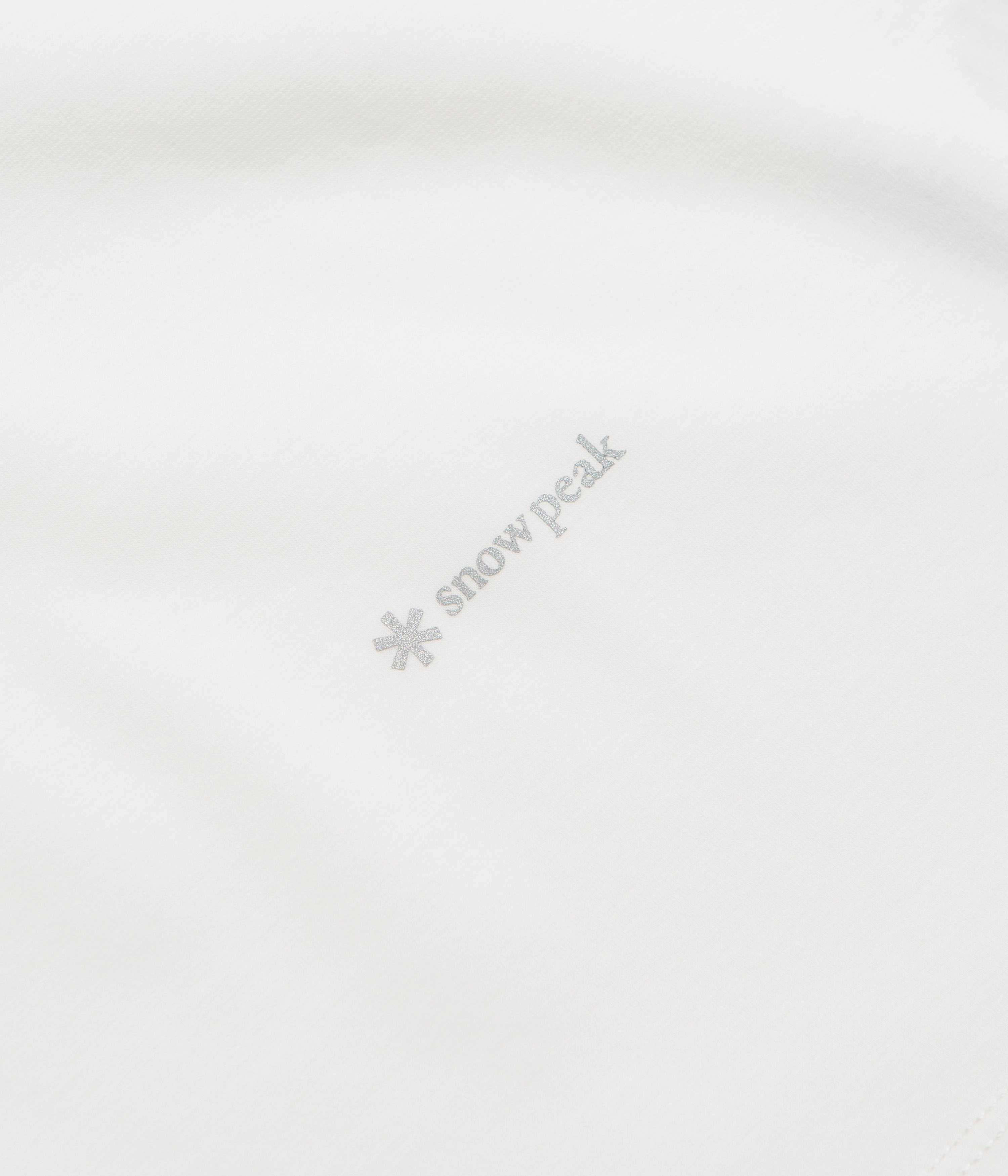 Bold and Comfortable Relax Outfit Snow Peak Organic Cotton Mercerized T-Shirt - White