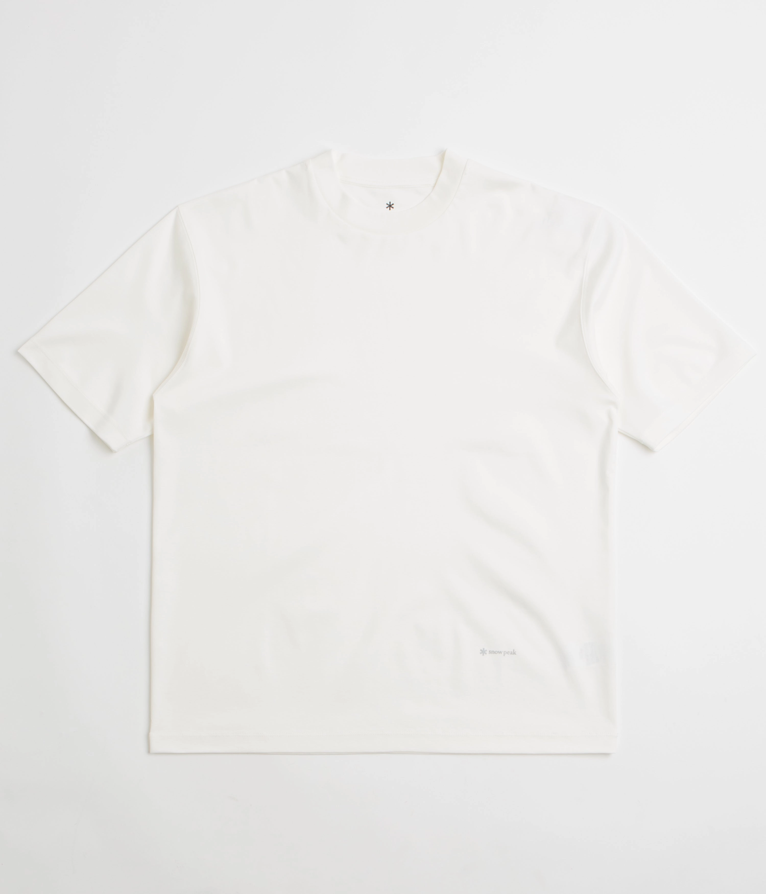 Snow Peak Organic Cotton Mercerized T-Shirt - White Set In Sleeve
