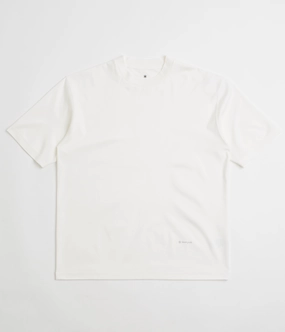 Adjustable Hem Snow Peak Organic Cotton Mercerized T-Shirt - White