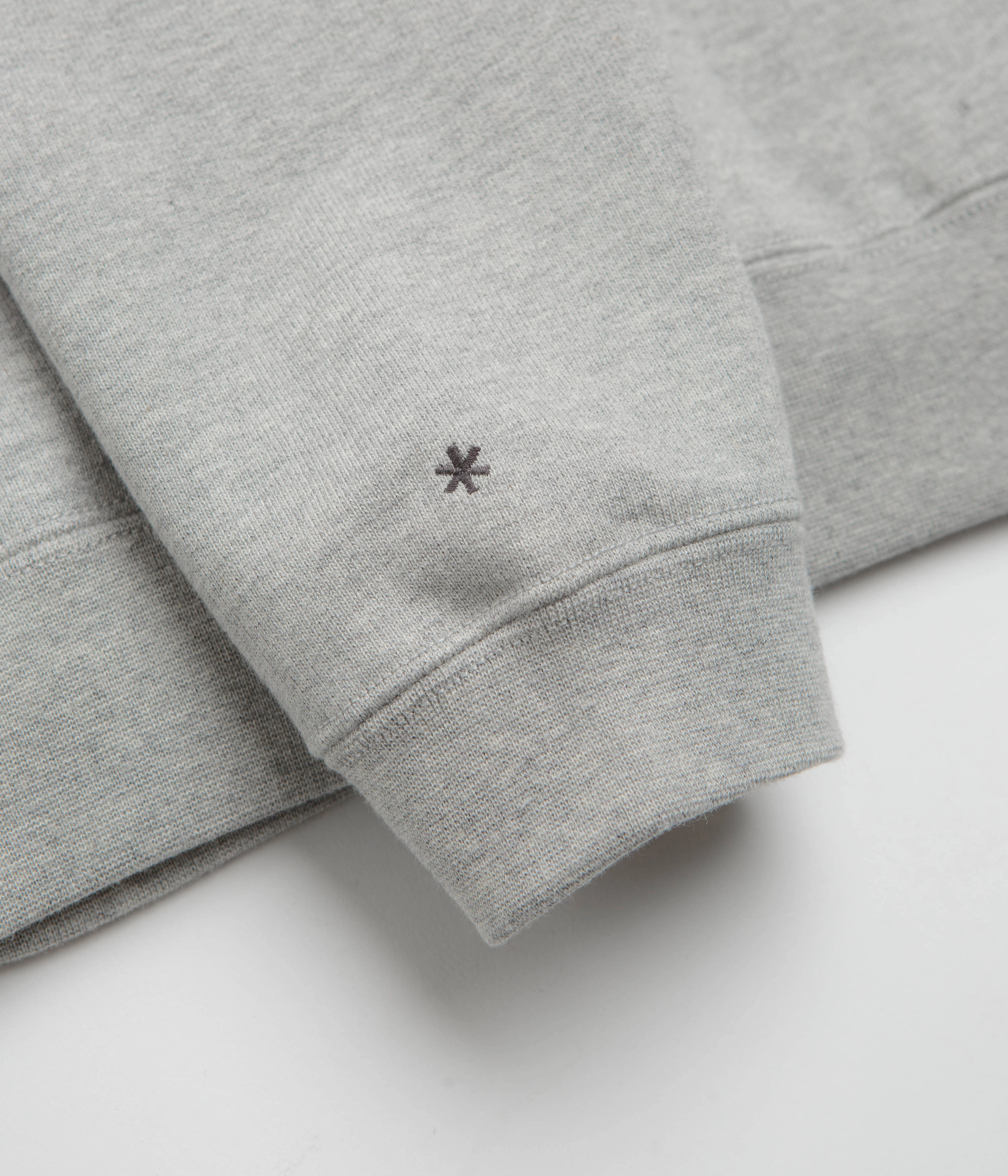 Minimal Look Timeless Wear Snow Peak Recycled Cotton Crewneck Sweatshirt - Mid Grey
