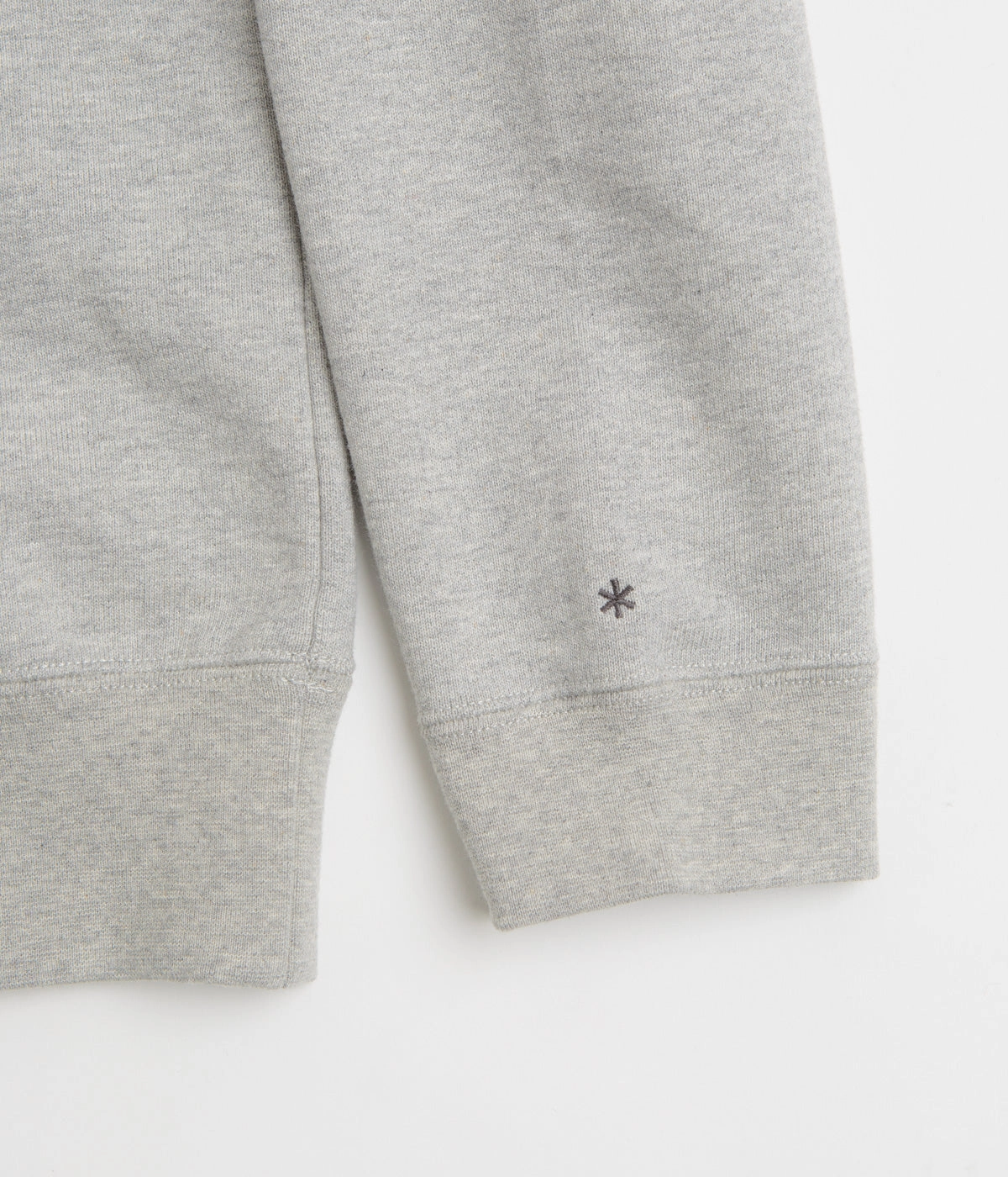 Faded Wash Effect Snow Peak Recycled Cotton Hoodie - Mid Grey