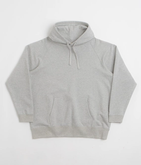 Snow Peak Recycled Cotton Hoodie - Mid Grey Lightweight Material
