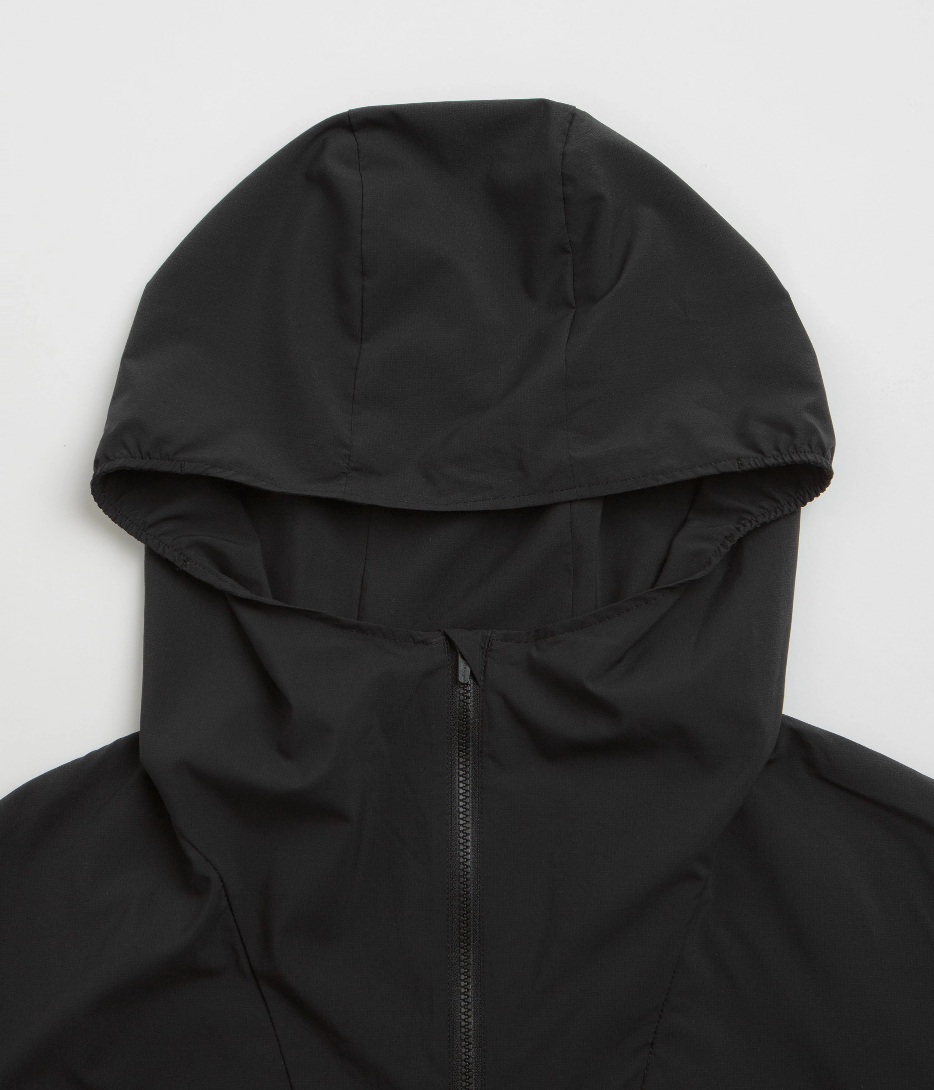 Snow Peak Shadow Ripstop Jacket - Black Drop Hood Style
