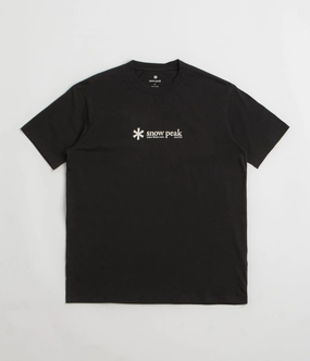 Comfortable texture Snow Peak Soft Cotton Logo T-Shirt - Black