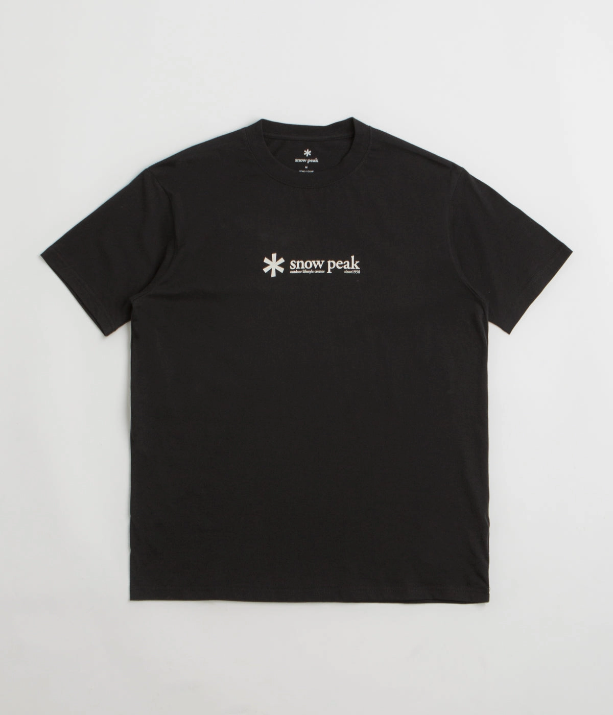 Comfortable texture Snow Peak Soft Cotton Logo T-Shirt - Black