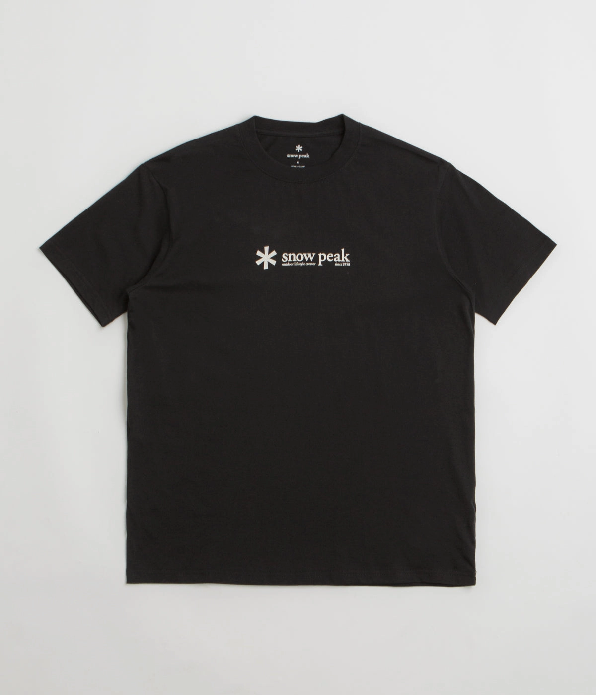Snow Peak Soft Cotton Logo T-Shirt - Black Sustainable Packaging Classic Trend Look