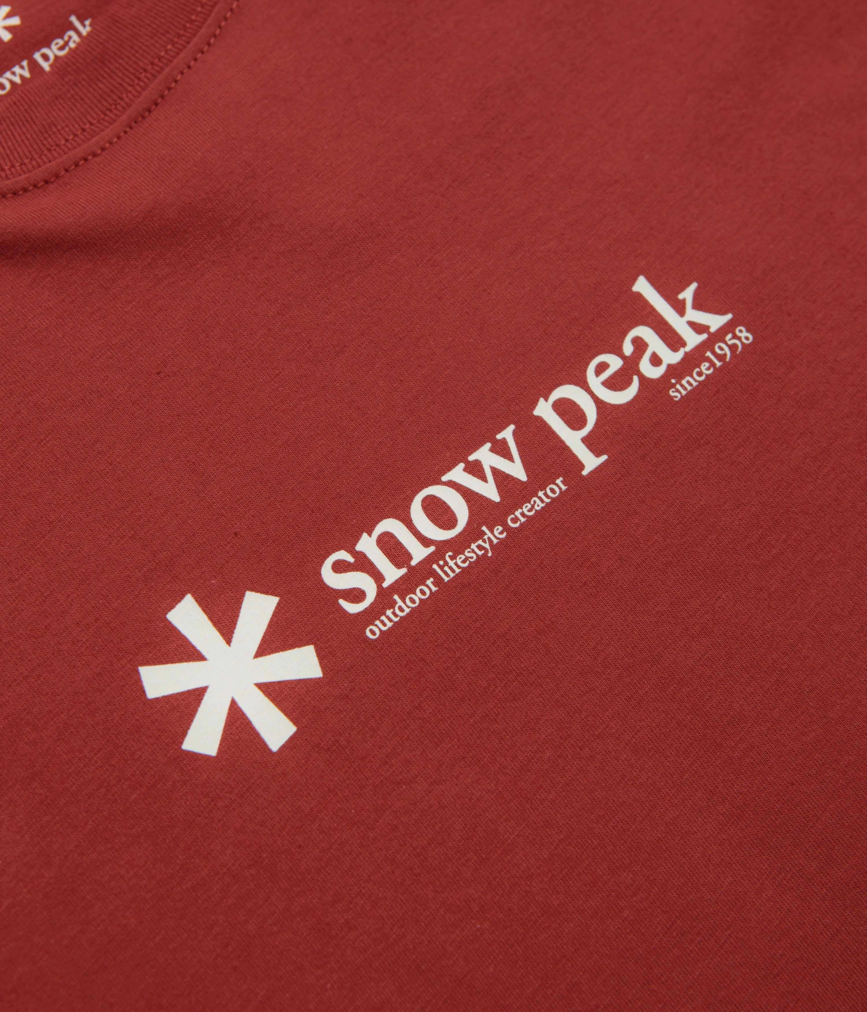 Snow Peak Soft Cotton Logo T-Shirt - Red Sports Apparel