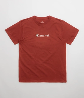 Snow Peak Soft Cotton Logo T-Shirt - Red Relaxed Wear