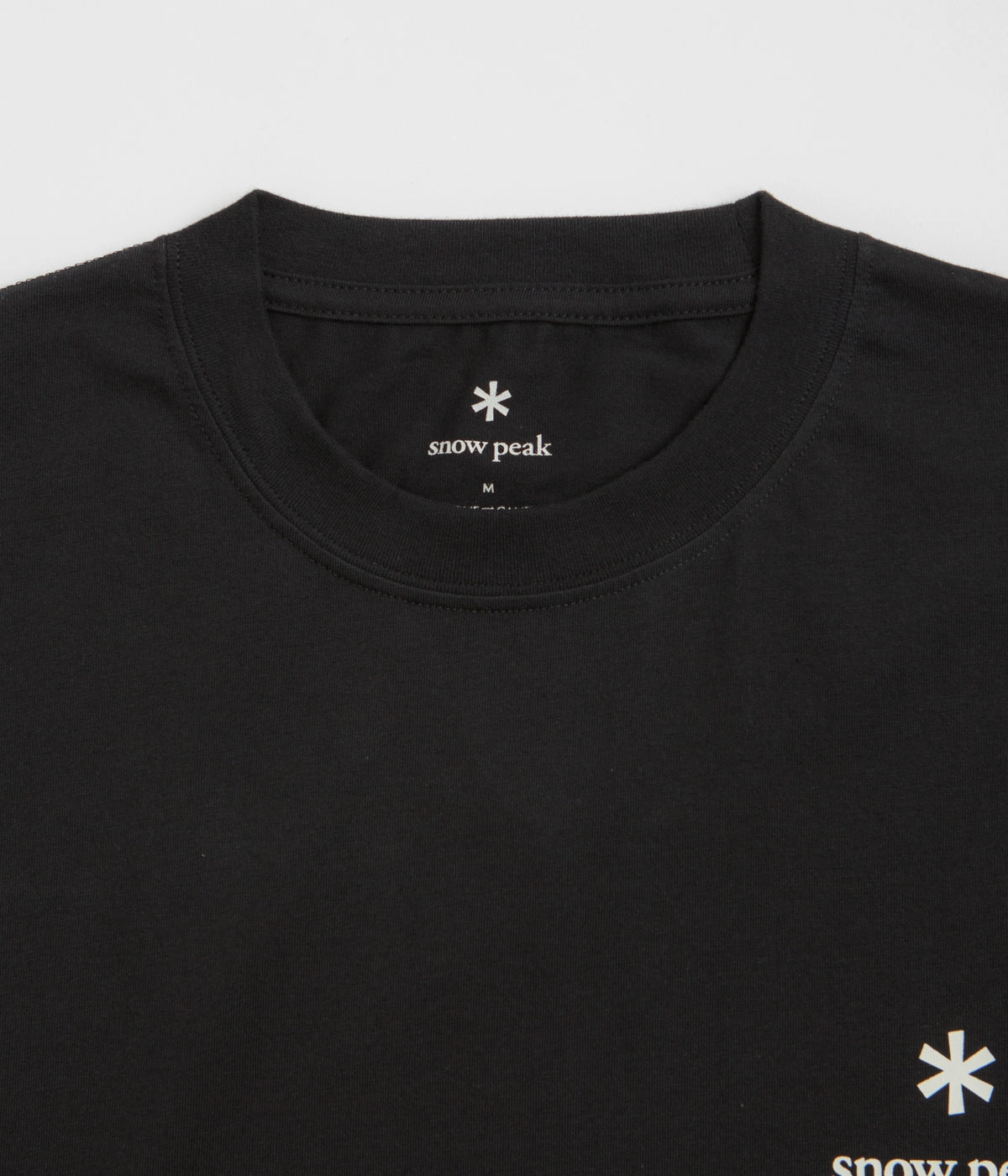 Layering Comfort Snow Peak Soft Cotton Relaxed Logo T-Shirt - Black