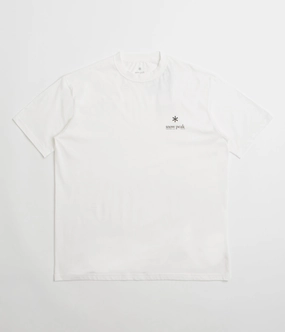 Snow Peak Soft Cotton Relaxed Logo T-Shirt - Off White Cool and Relaxed