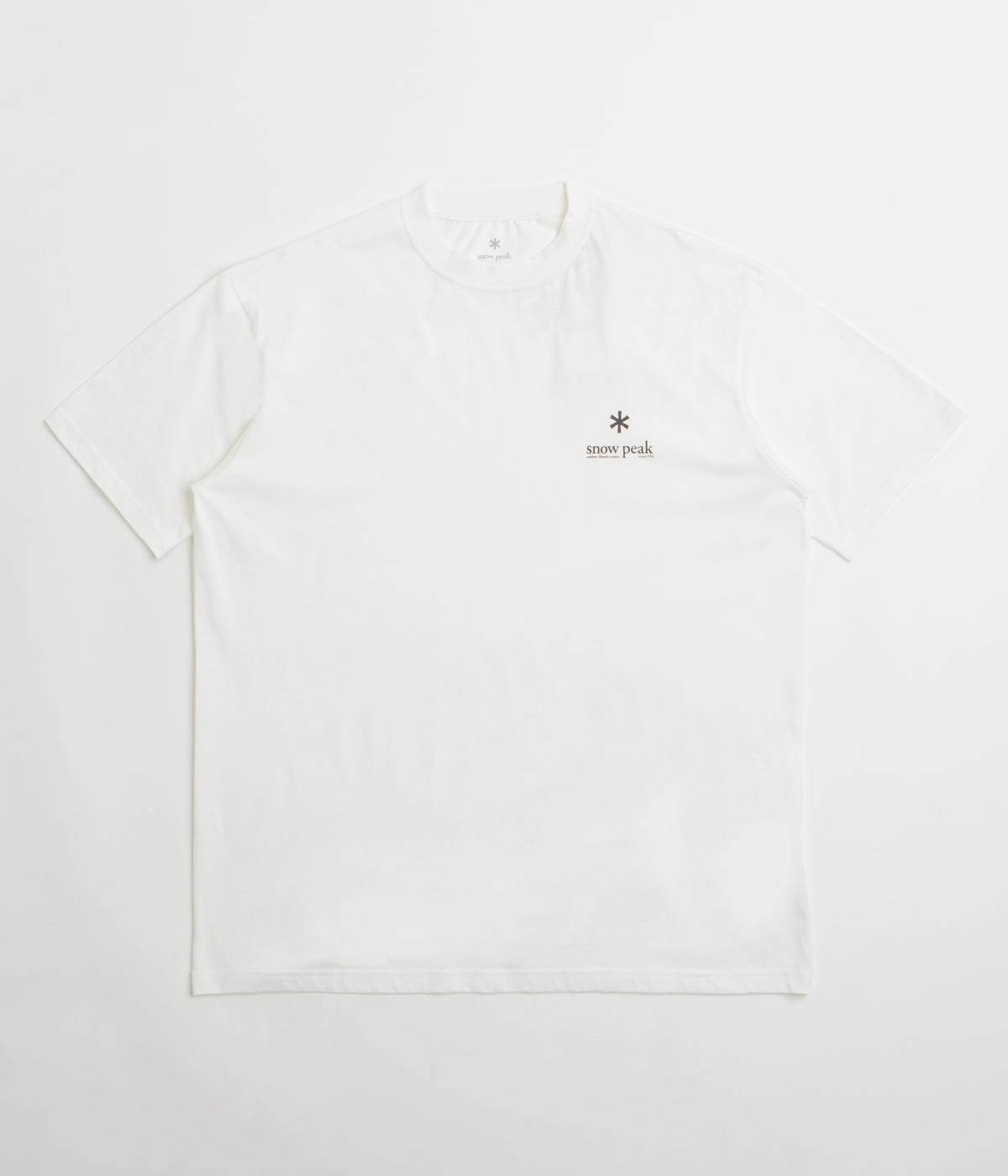 Snow Peak Soft Cotton Relaxed Logo T-Shirt - Off White Cool and Relaxed