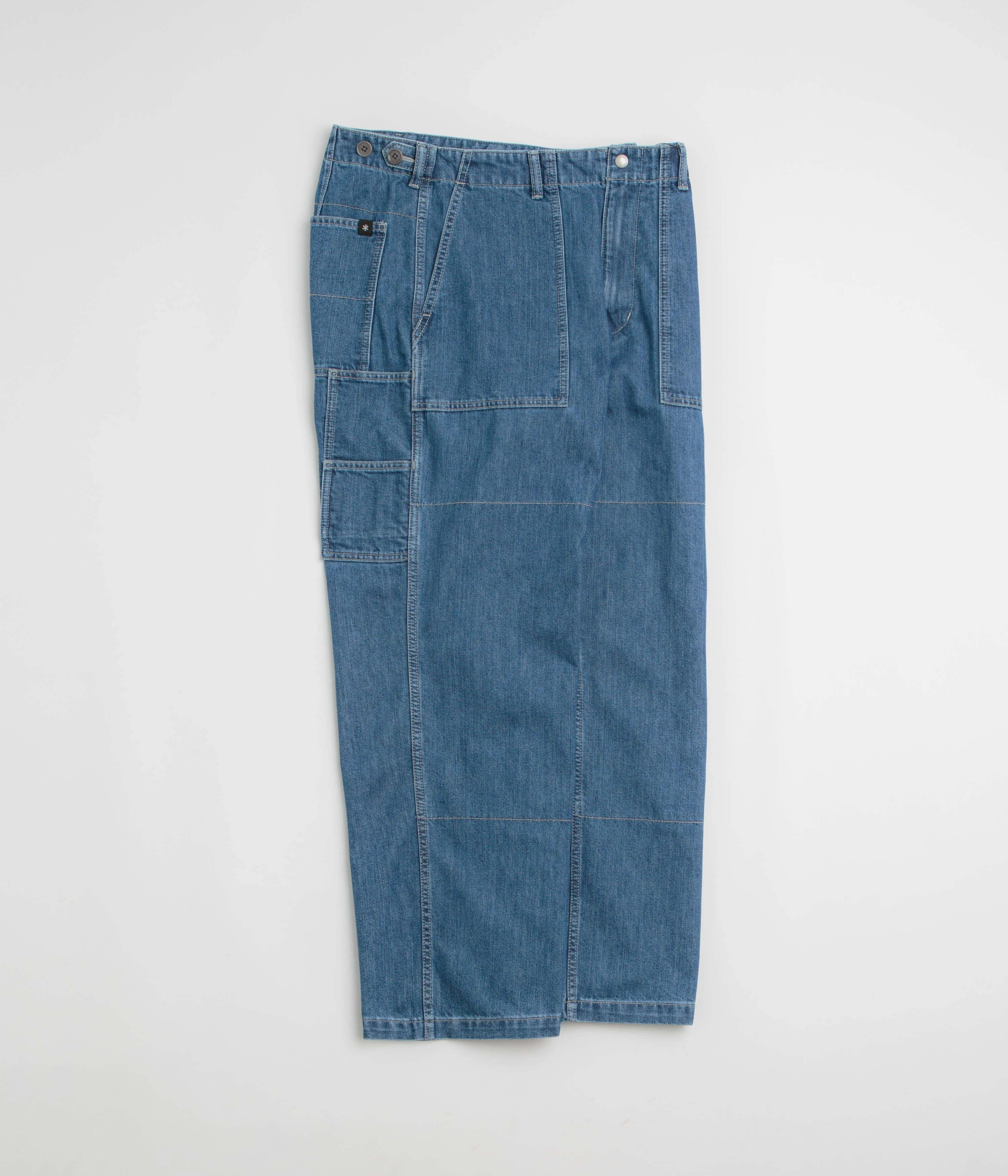 Static free Snow Peak Takibi Denim Pants - Light Blue