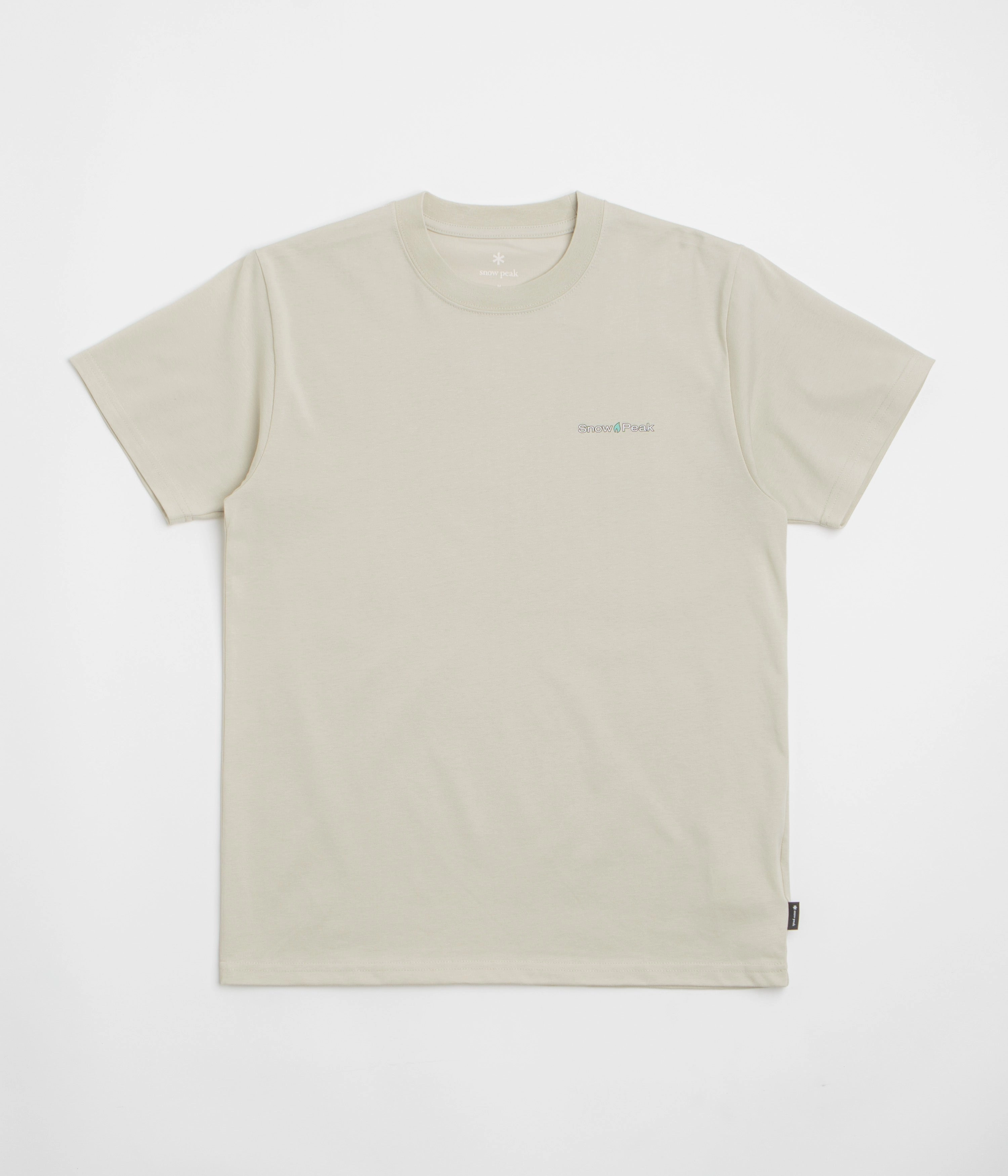 Snow Peak Warm Oneself T-Shirt - Light Beige Organic Cotton Construction