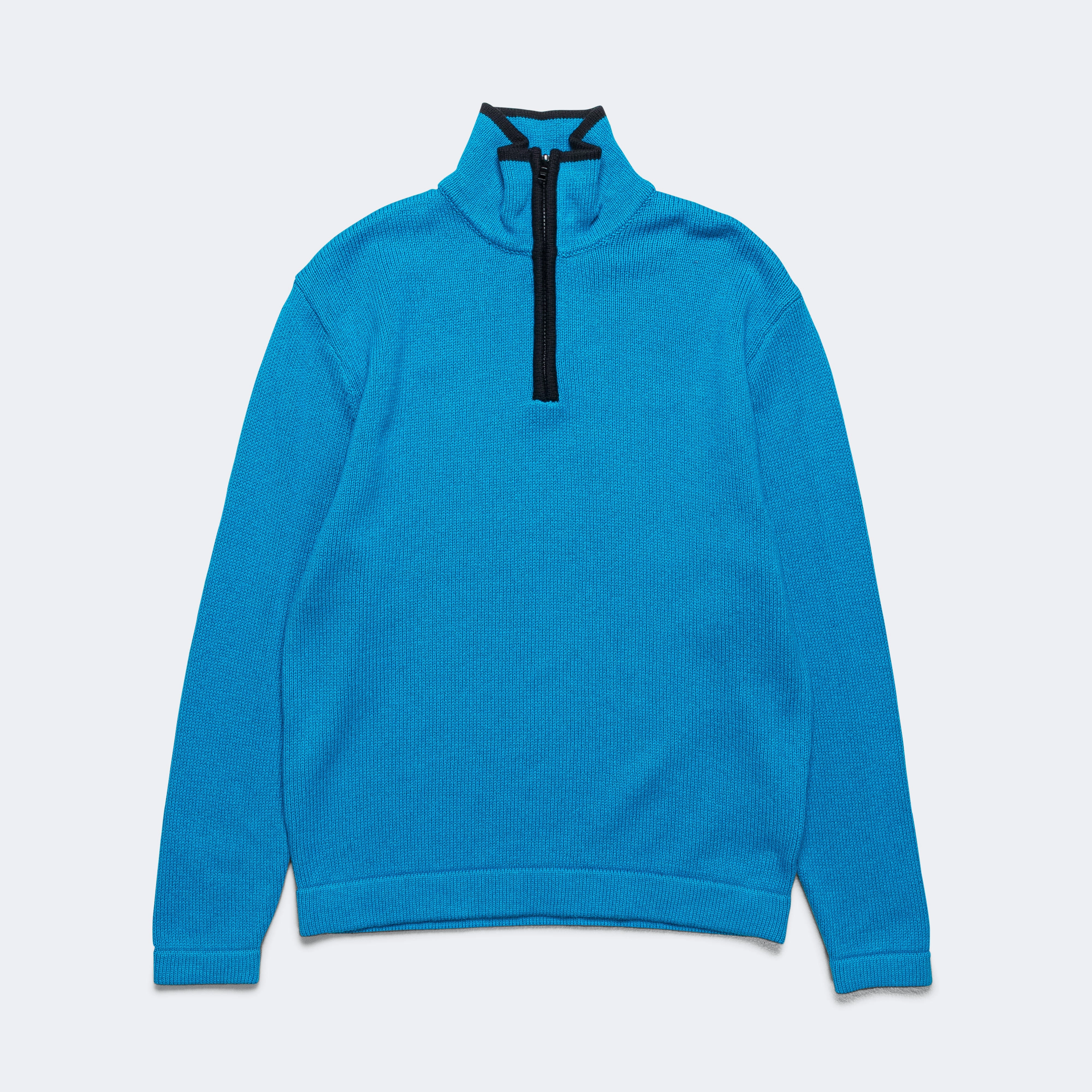 Funnel Neck Sweater - Aqua Cold Weather Look
