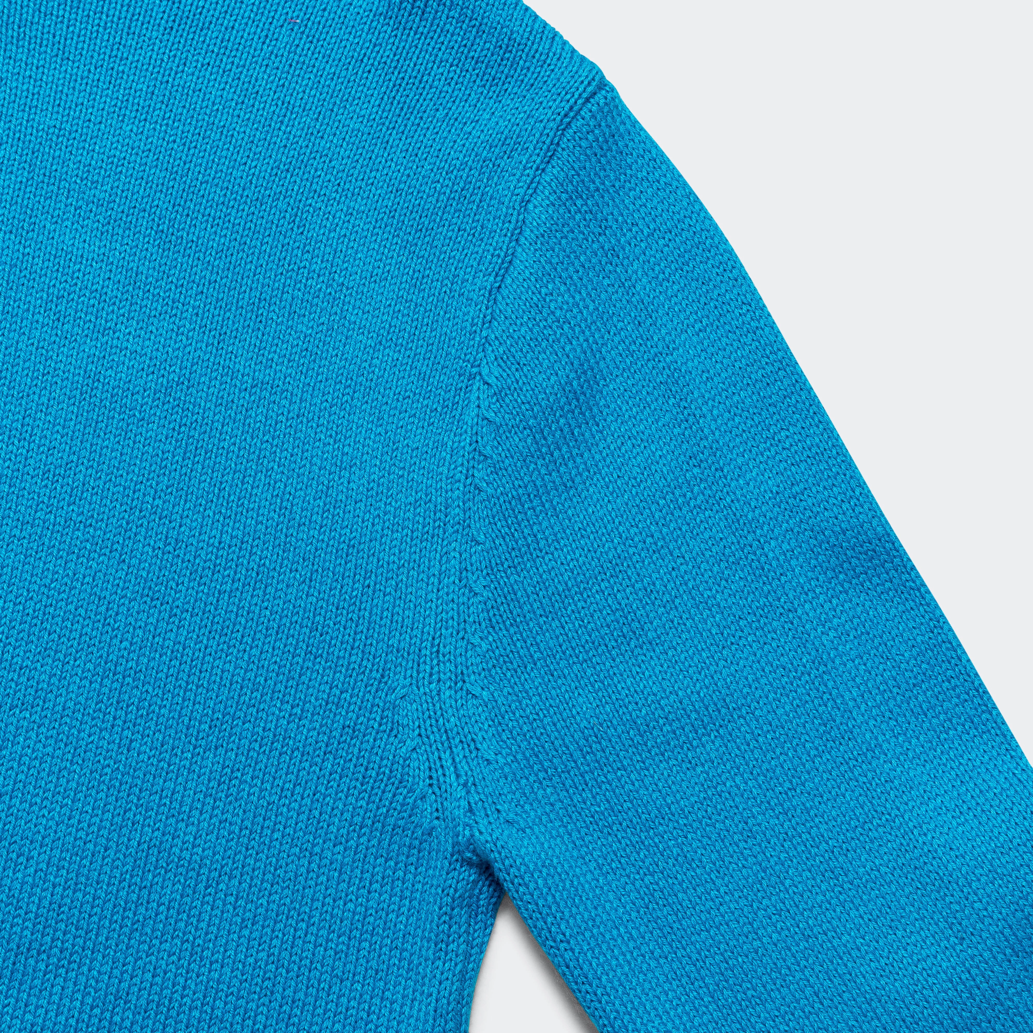 Funnel Neck Sweater - Aqua Linen Chic Fit