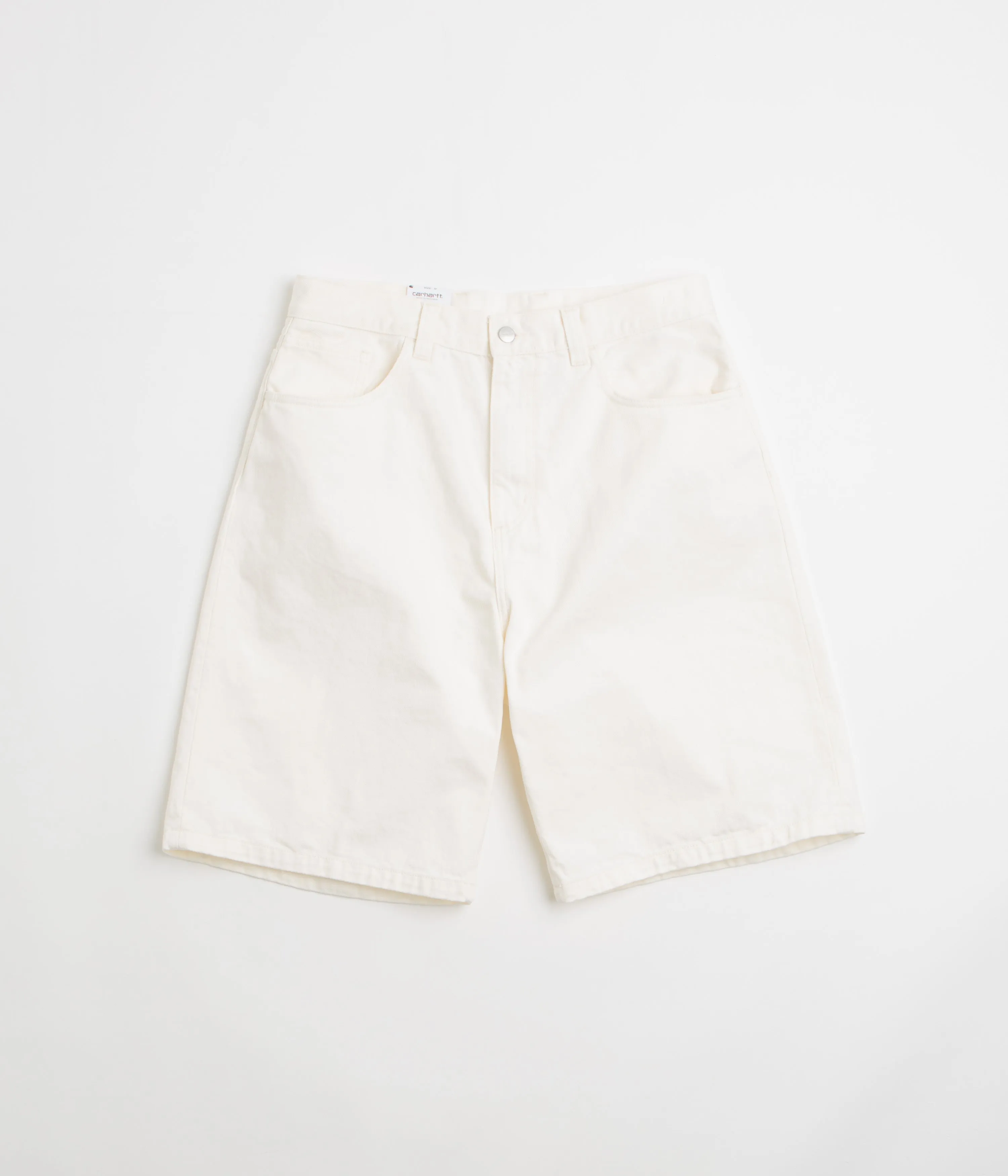 Carhartt Brandon Shorts - White Rinsed Eco Conscious Packaging