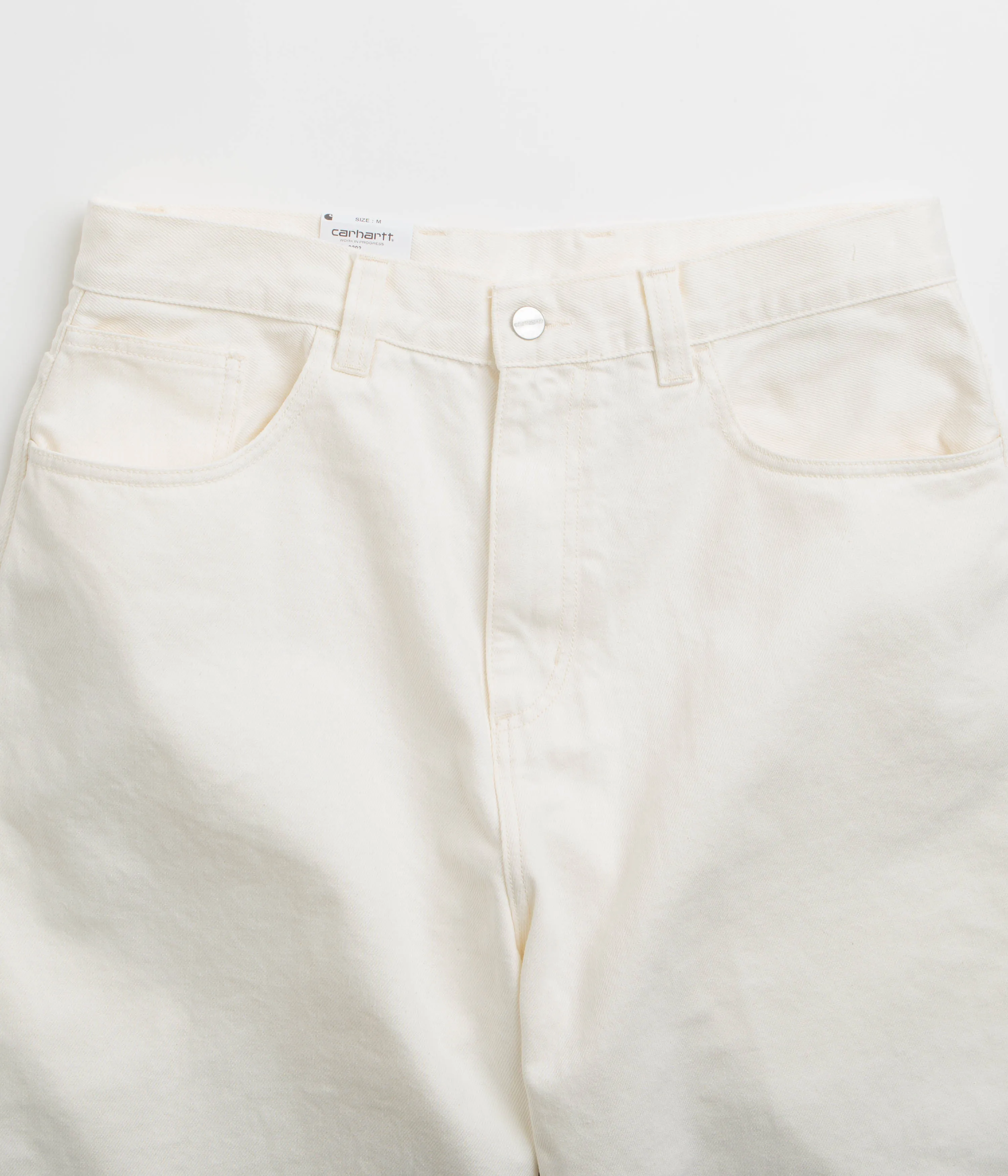 spandex blend fall shorts Carhartt Brandon Shorts - White Rinsed