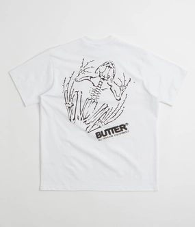 Comfy Layer Wear MultipurposeUse Butter Goods Fossil T-Shirt - White