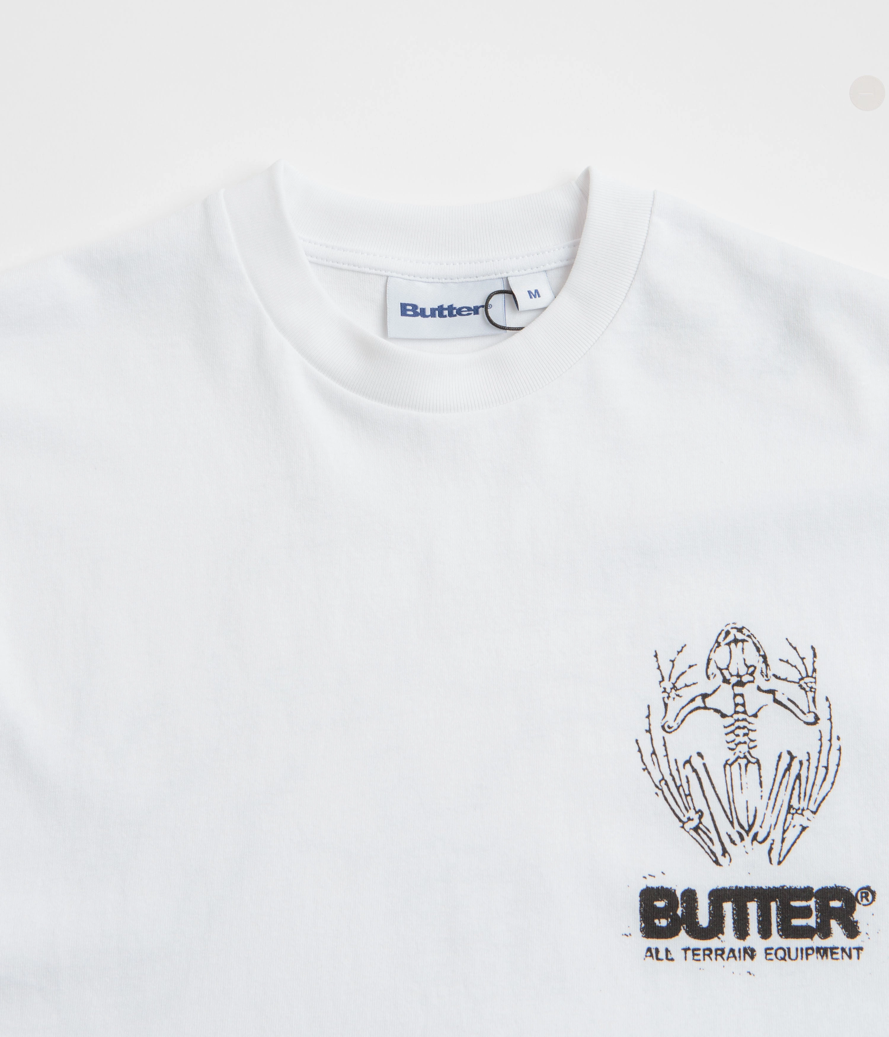Butter Goods Fossil T-Shirt - White Heat Transfer Printing