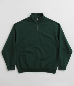 Polar Frankie Half Zip Sweatshirt - Dark Emerald High End