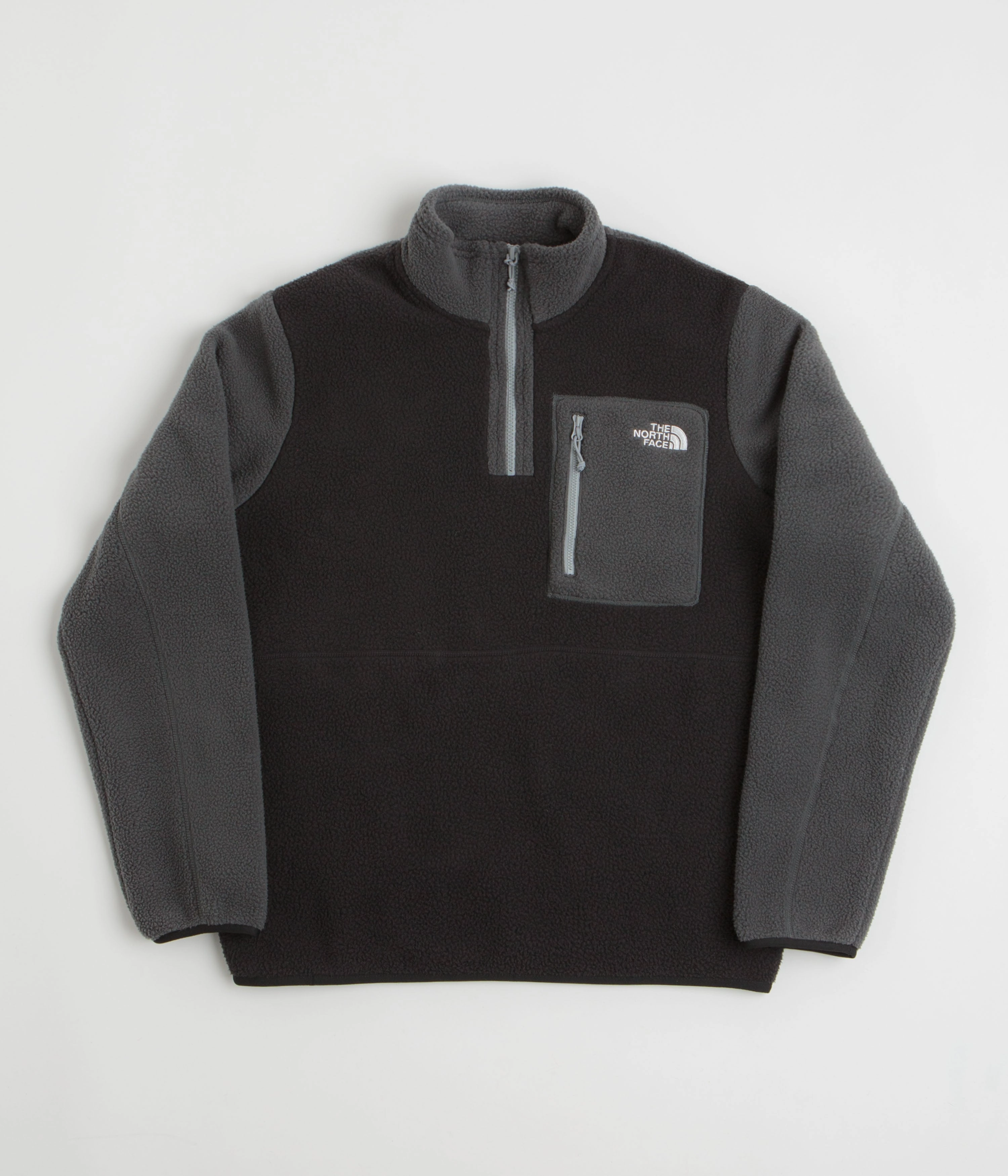 The North Face Yumiori 1/4 Zip Fleece - TNF Black / Asphalt Grey / Monument Grey Soft Core Thermal Feel