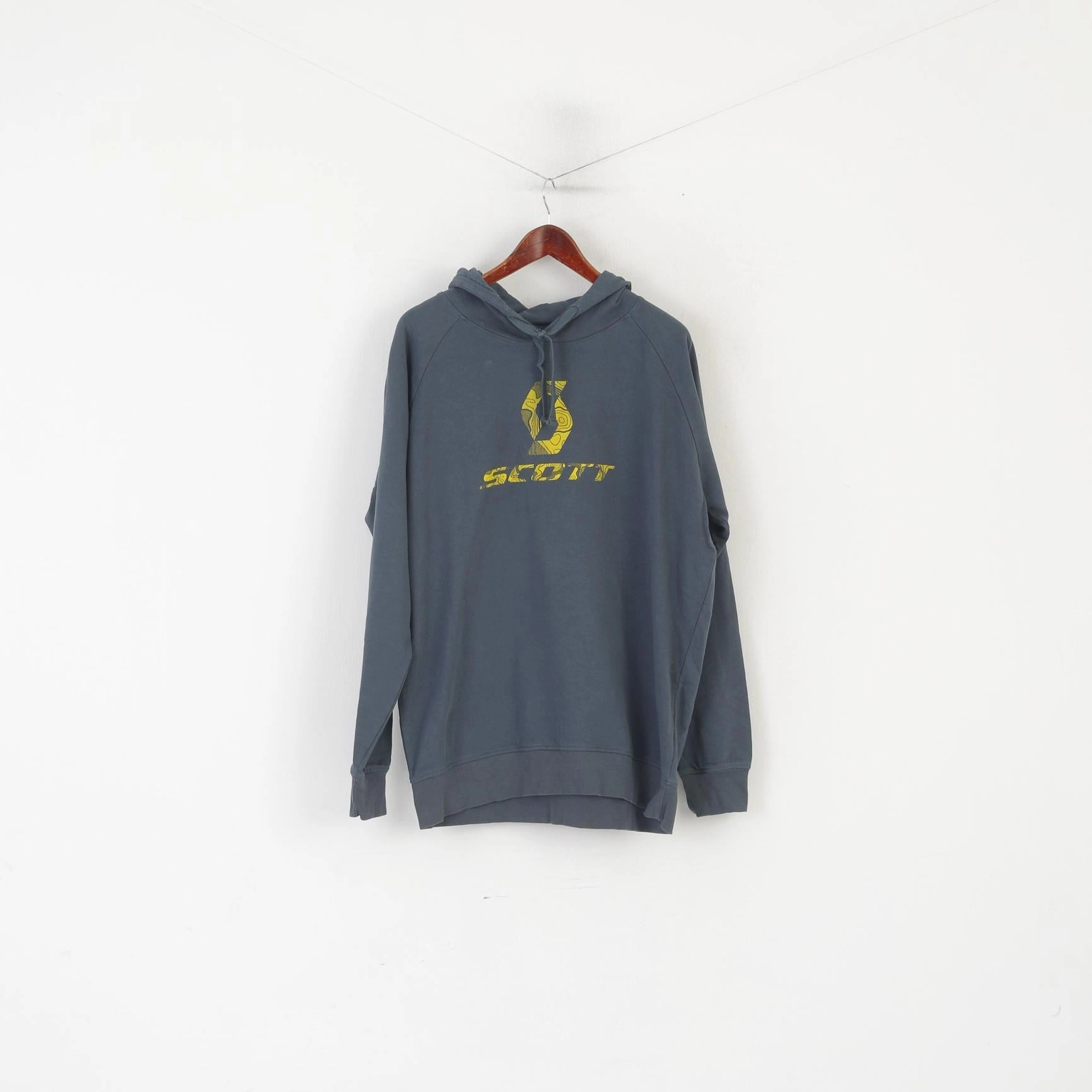 Scott Men XXL Sweatshirt Green Cotton Innovation Technology Design Hoodie Top Drawstring