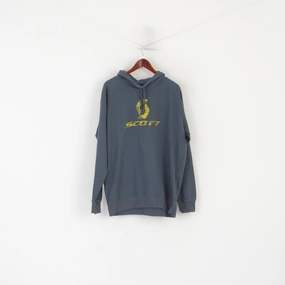Scott Men XXL Sweatshirt Green Cotton Innovation Technology Design Hoodie Top Drawstring