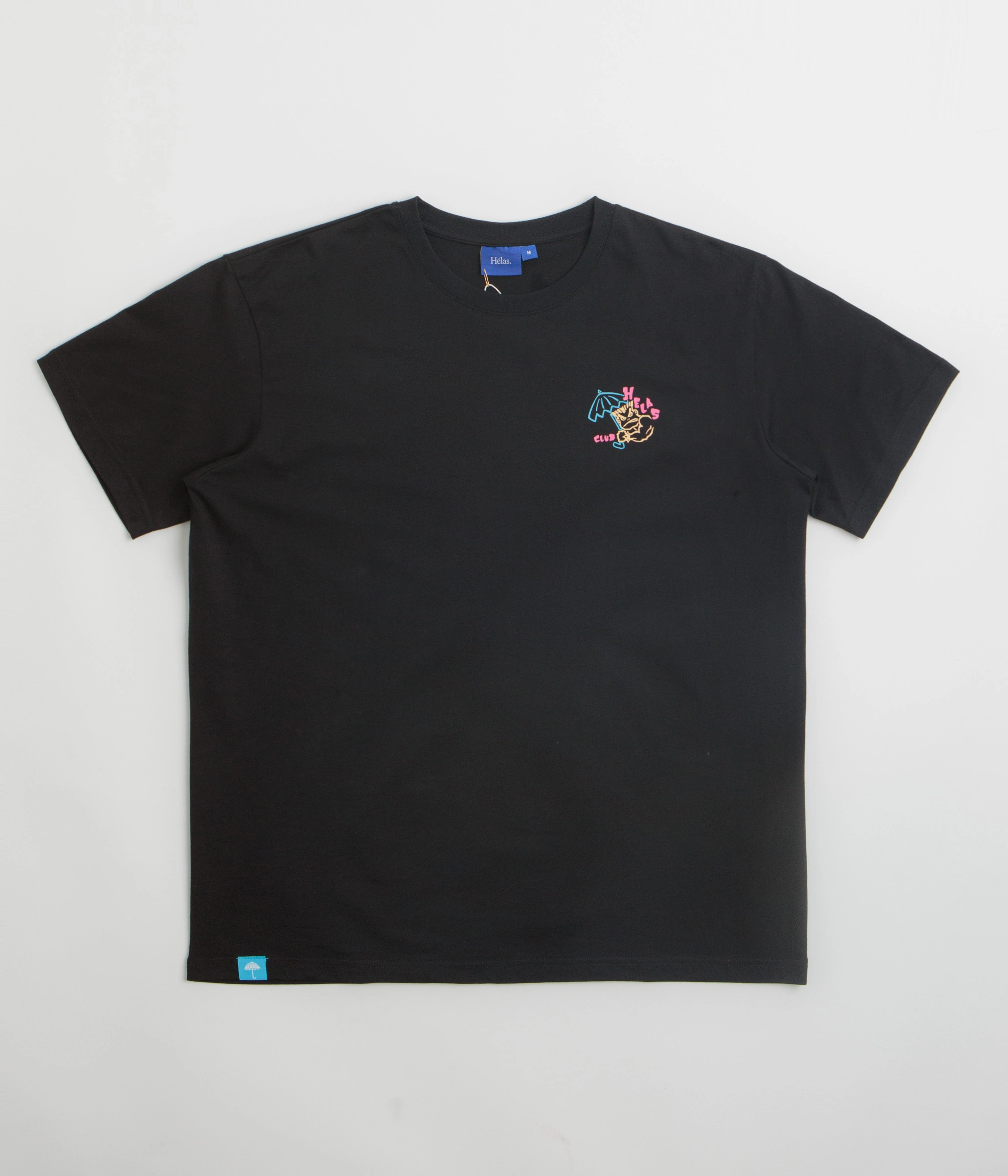 Oversized Silhouette Dimensional Stability Weave Helas Bad T-Shirt - Black