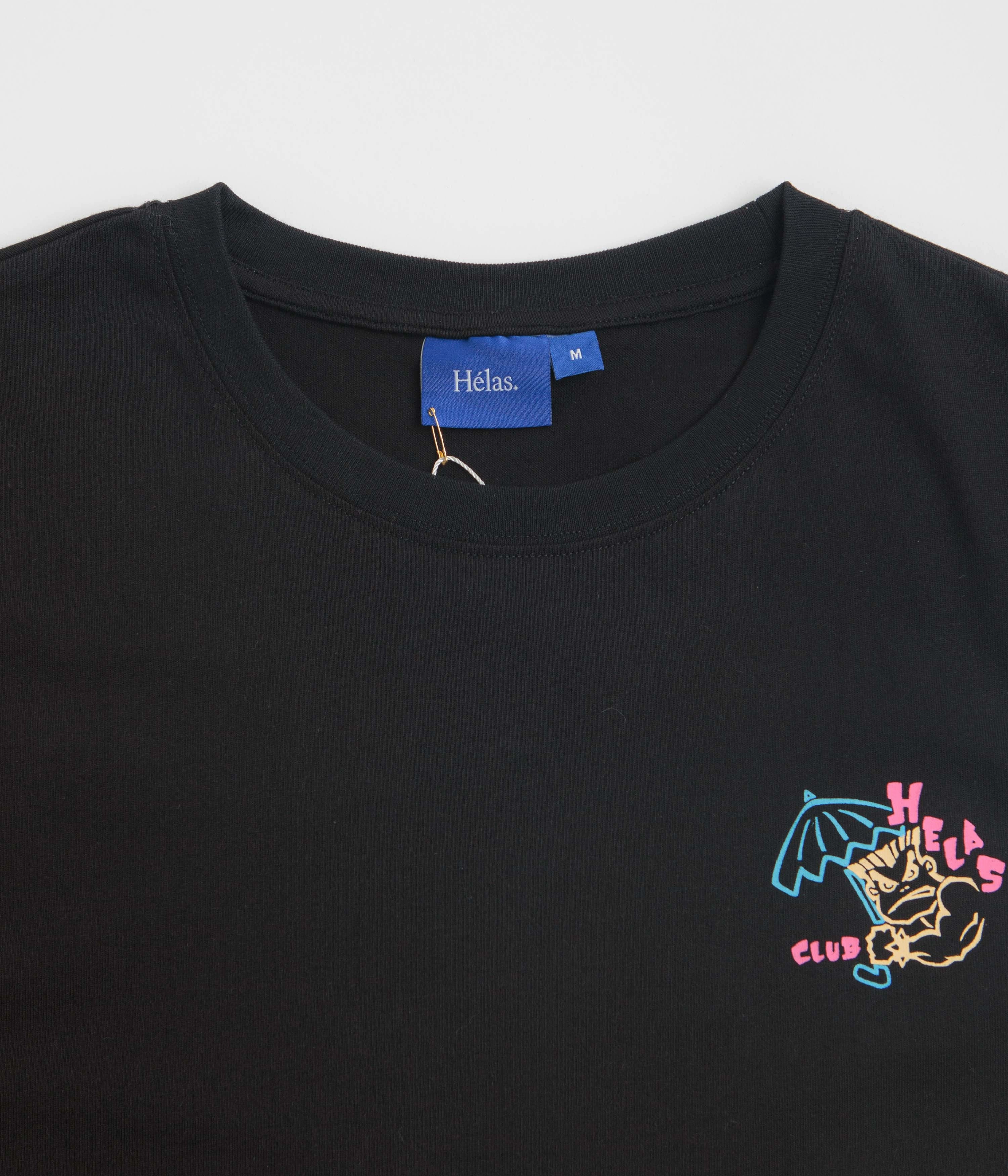 Moisture Control Fabric Simple Yet Cozy Helas Bad T-Shirt - Black