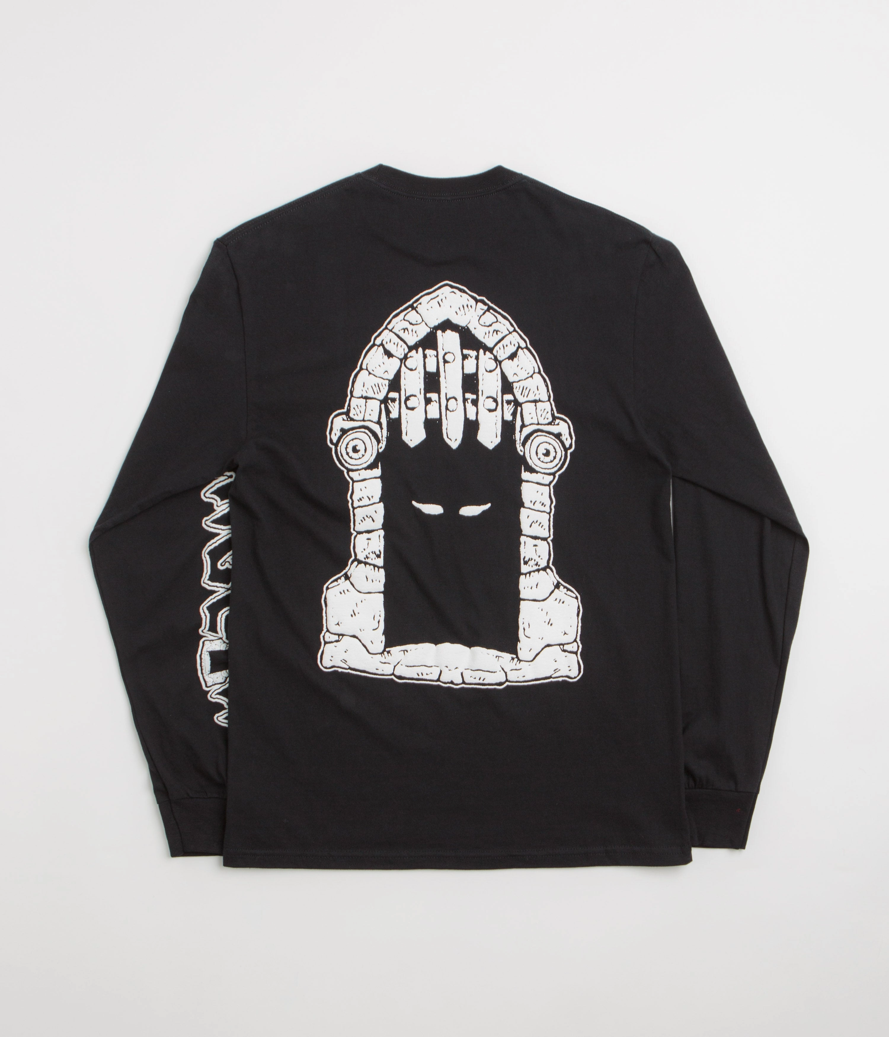 Dungeon Portcullis Logo Long Sleeve T-Shirt - Black Sporty Fashion