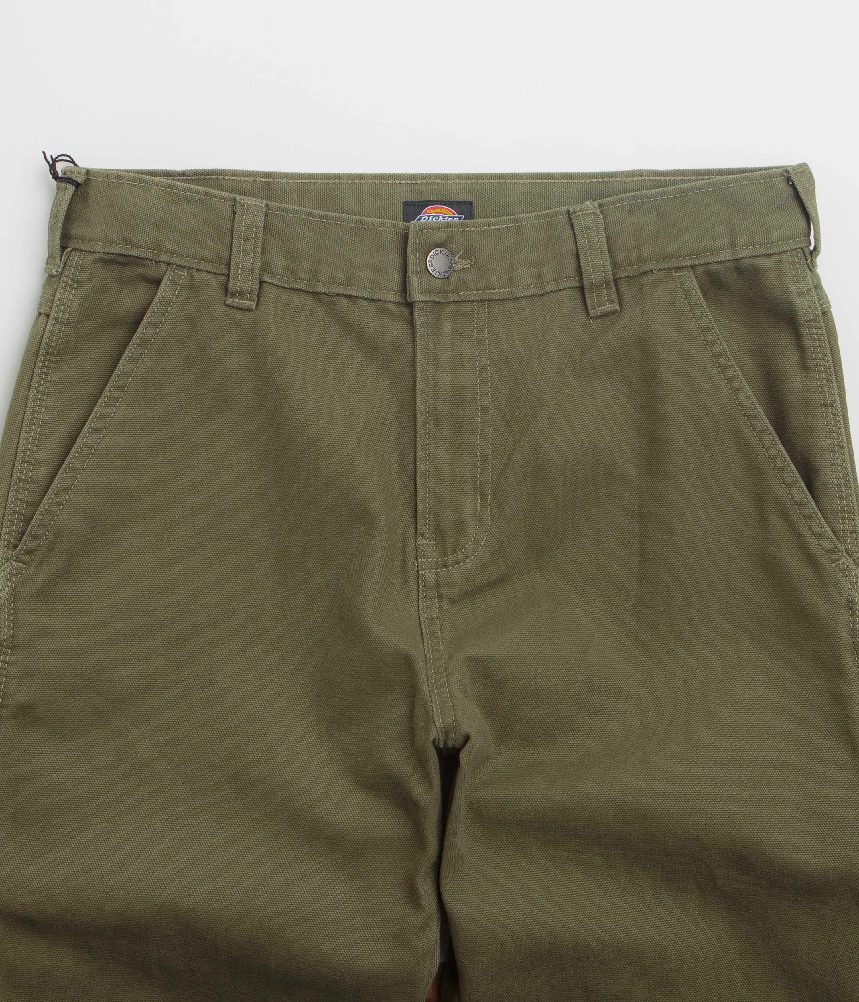 Dickies Carpenter Canvas Pants - Military Green Quick drying material City Ready