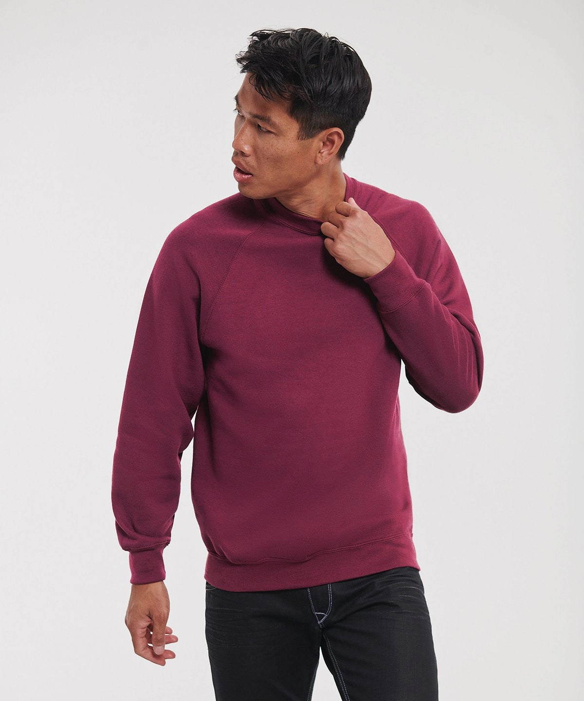 Classic Raglan Sweatshirt | BLACK appropriate for weekdays Street Ready