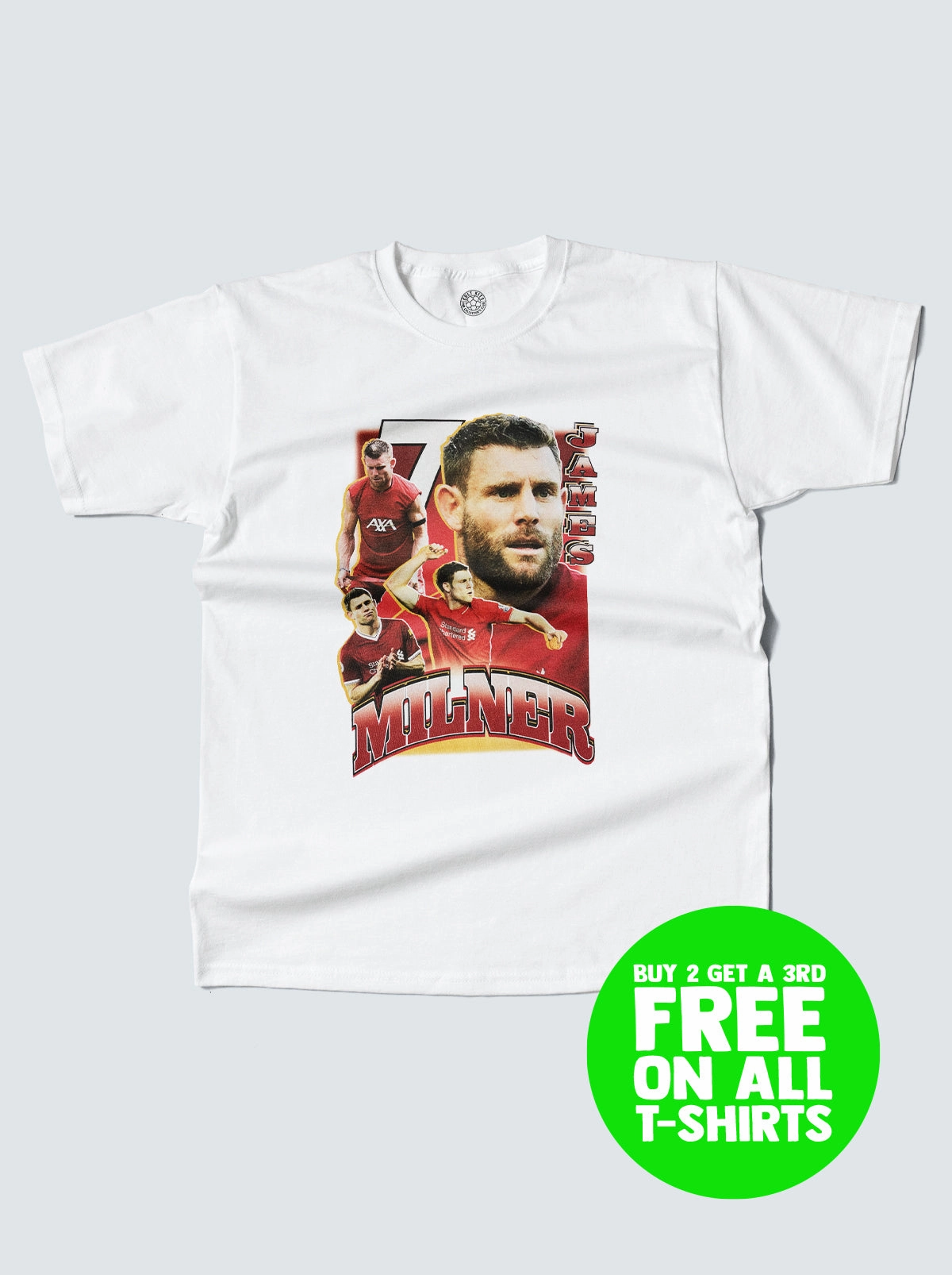 Distressed Hem Finish Recycled Material LIVERPOOL JAMES MILNER BOOTLEG TEE