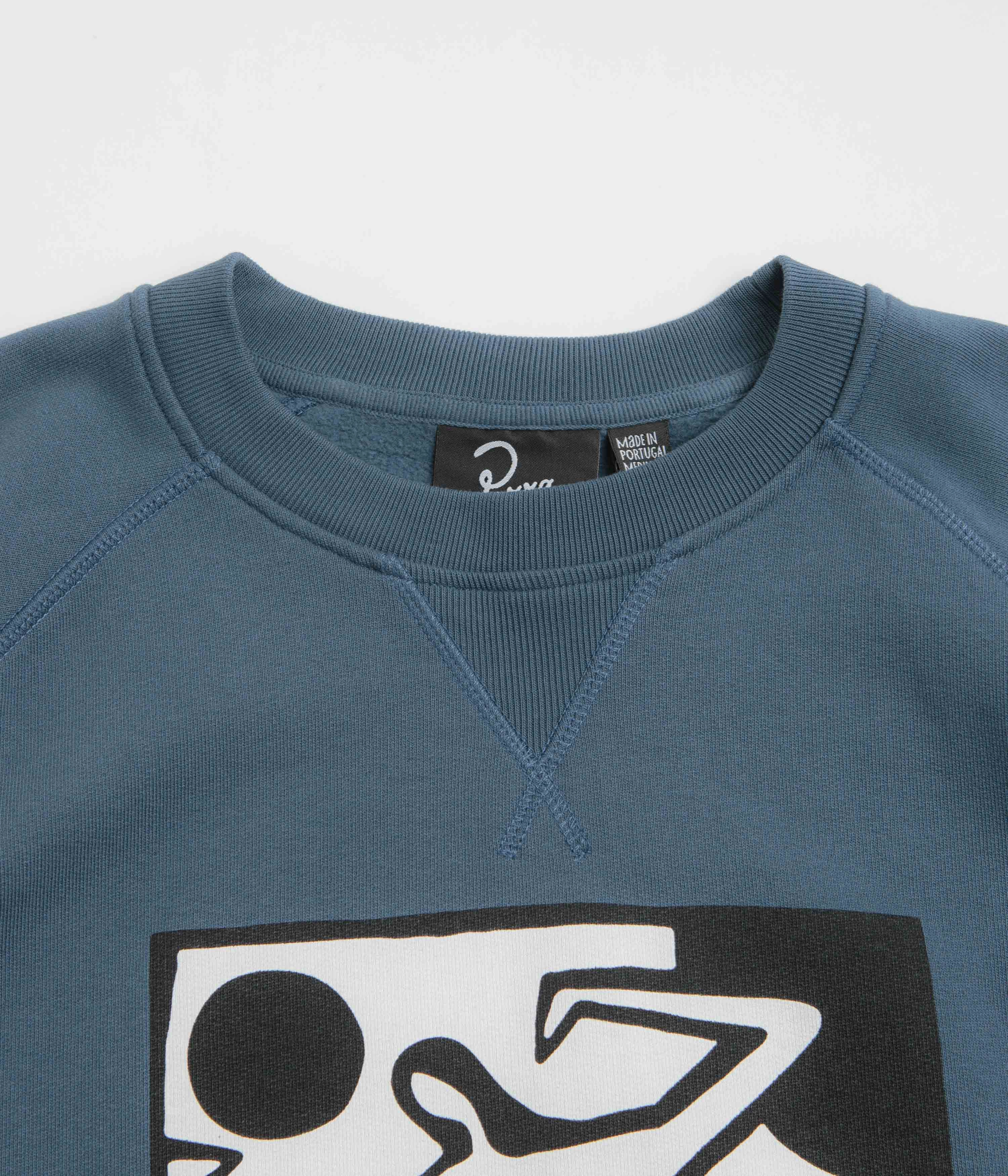 by Parra Ball Sports Crewneck Sweatshirt - Dark Blue zippered