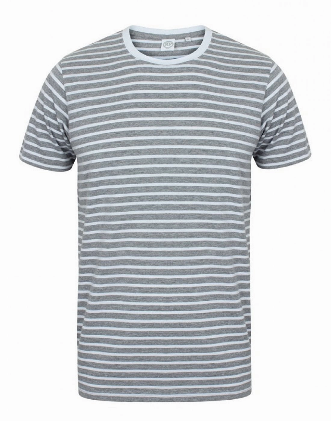 Unisex Striped T-Shirt | HEATHER GREY/WHITE Trendy Basics long sleeved