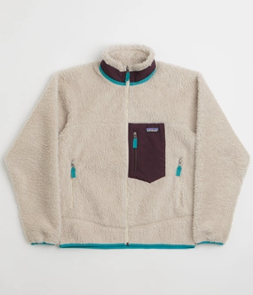 Patagonia Classic Retro-X Jacket - Natural / Obsidian Plum Anti Static Layer Raglan Sleeve