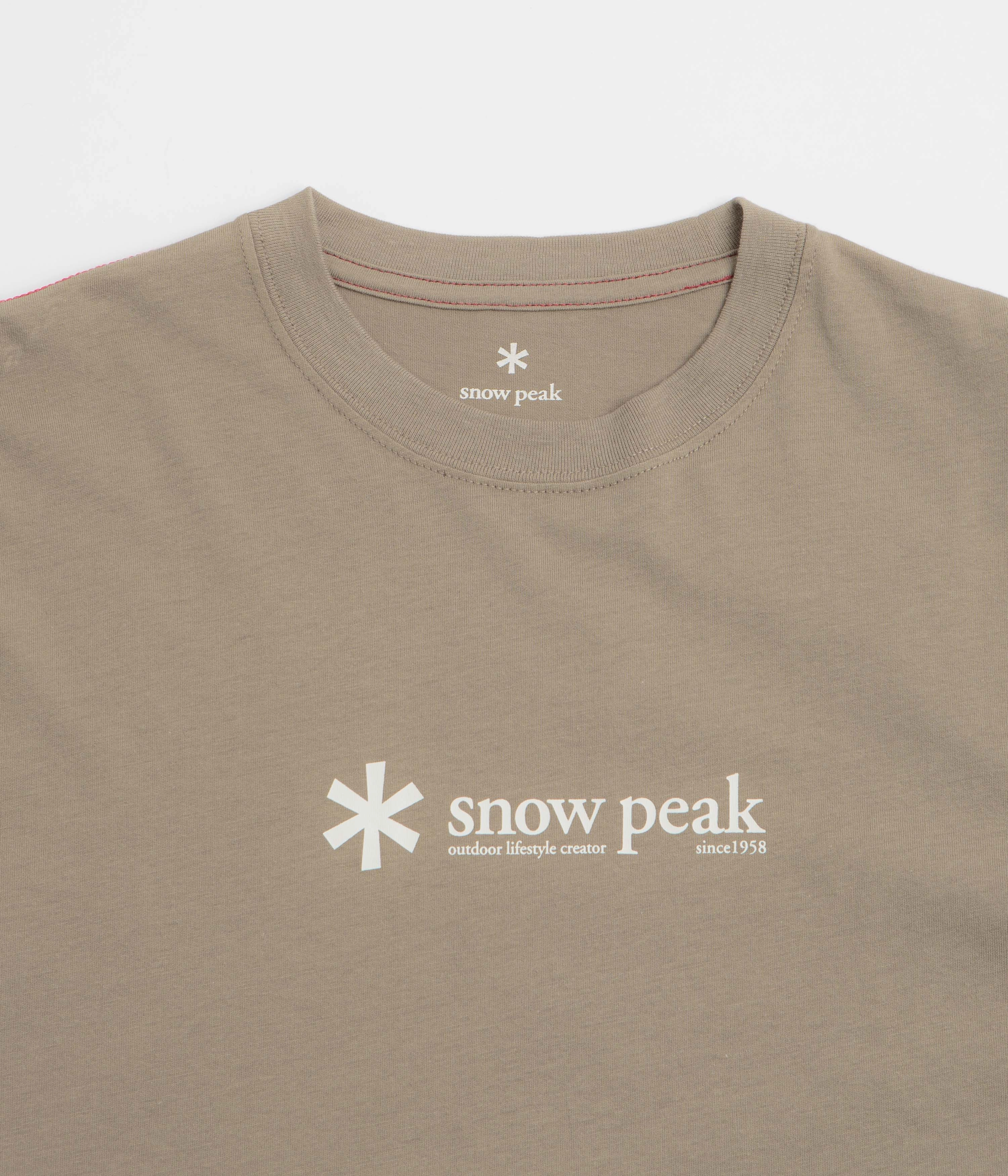 Relaxed Comfort Wear Fresh Style Trend Snow Peak Soft Cotton Logo T-Shirt - Pro