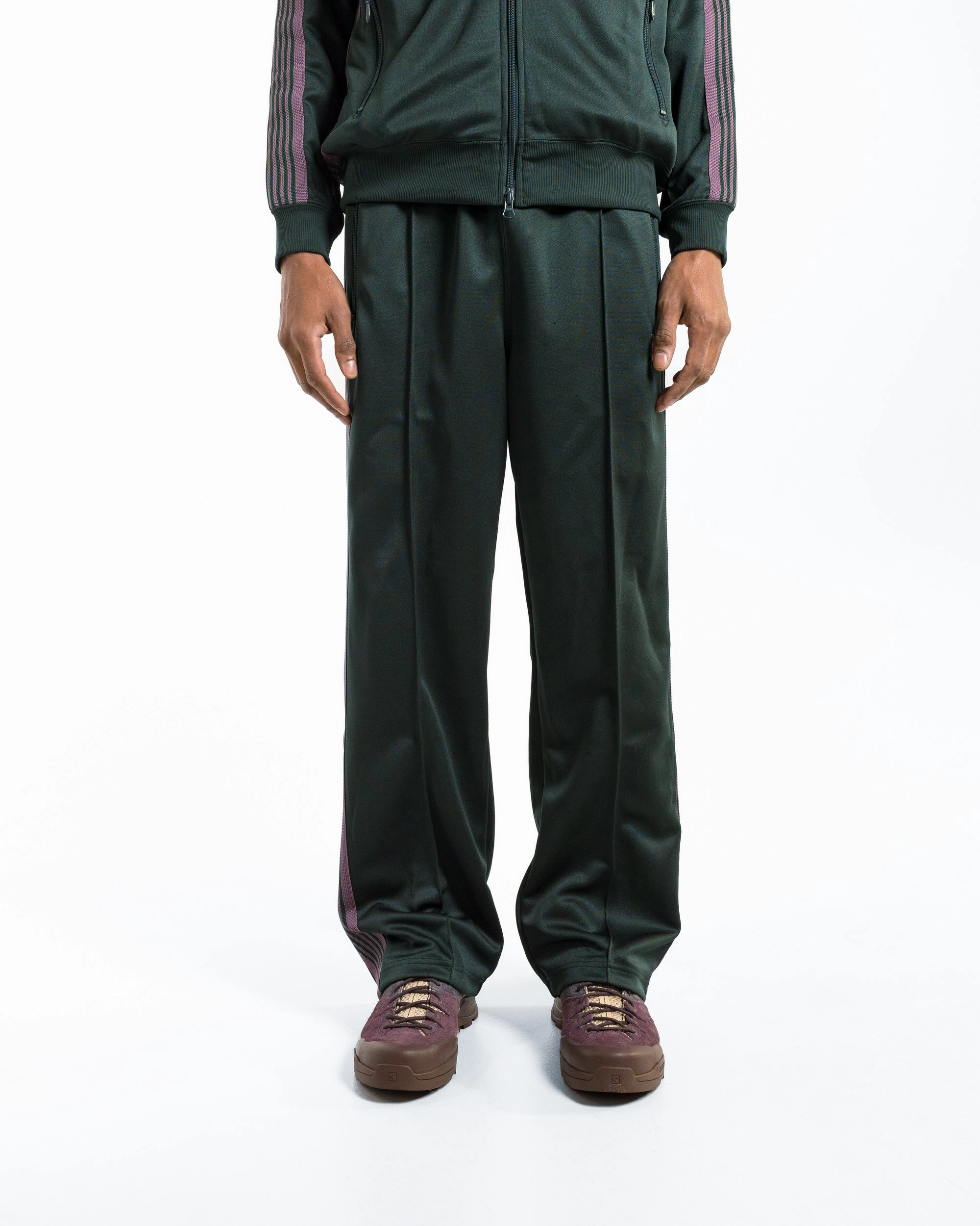 Track Pant - Green Poly Smooth ReinforcedPockets