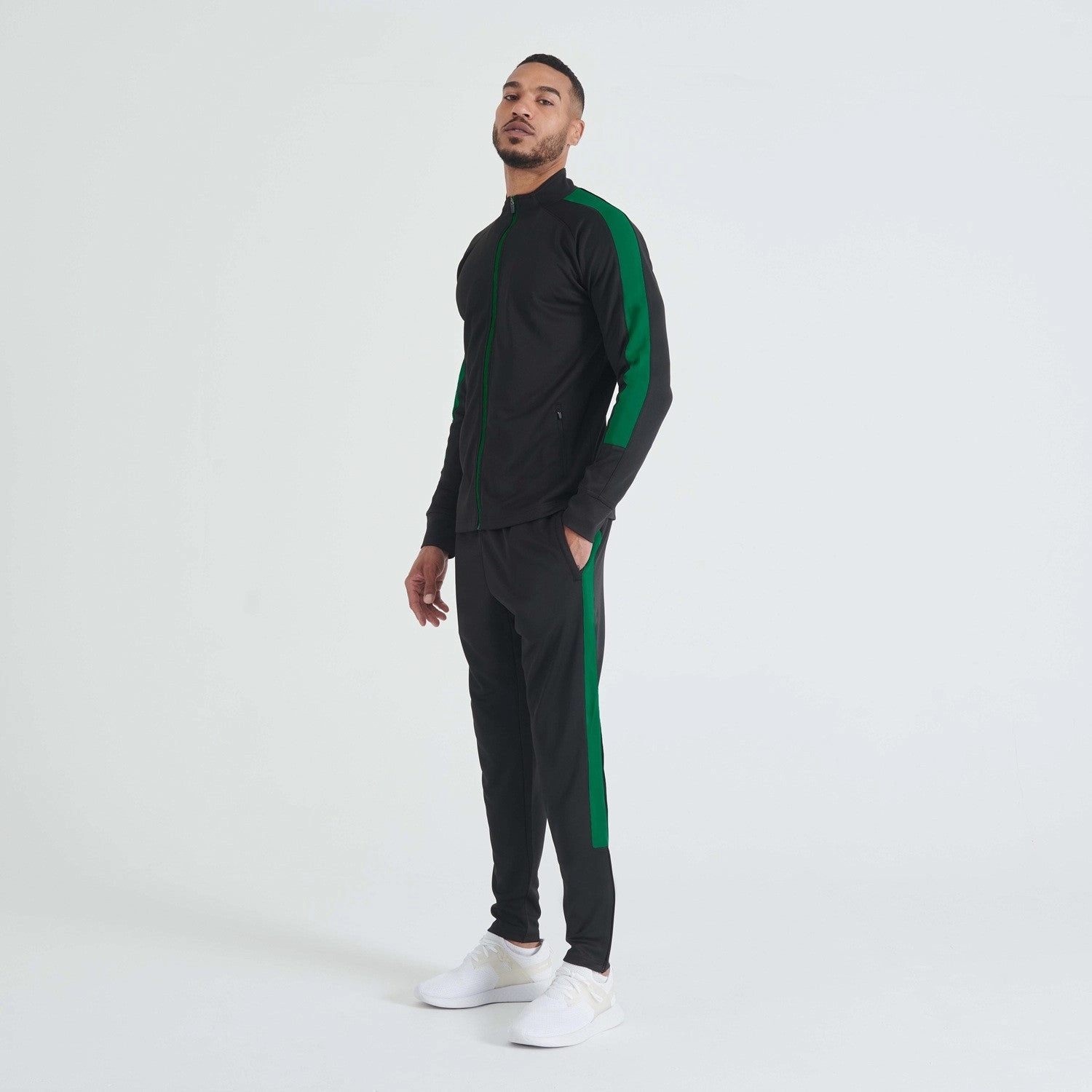 Knitted Tracksuit Top | BLACK/GOLD Unisex style Bright Hue