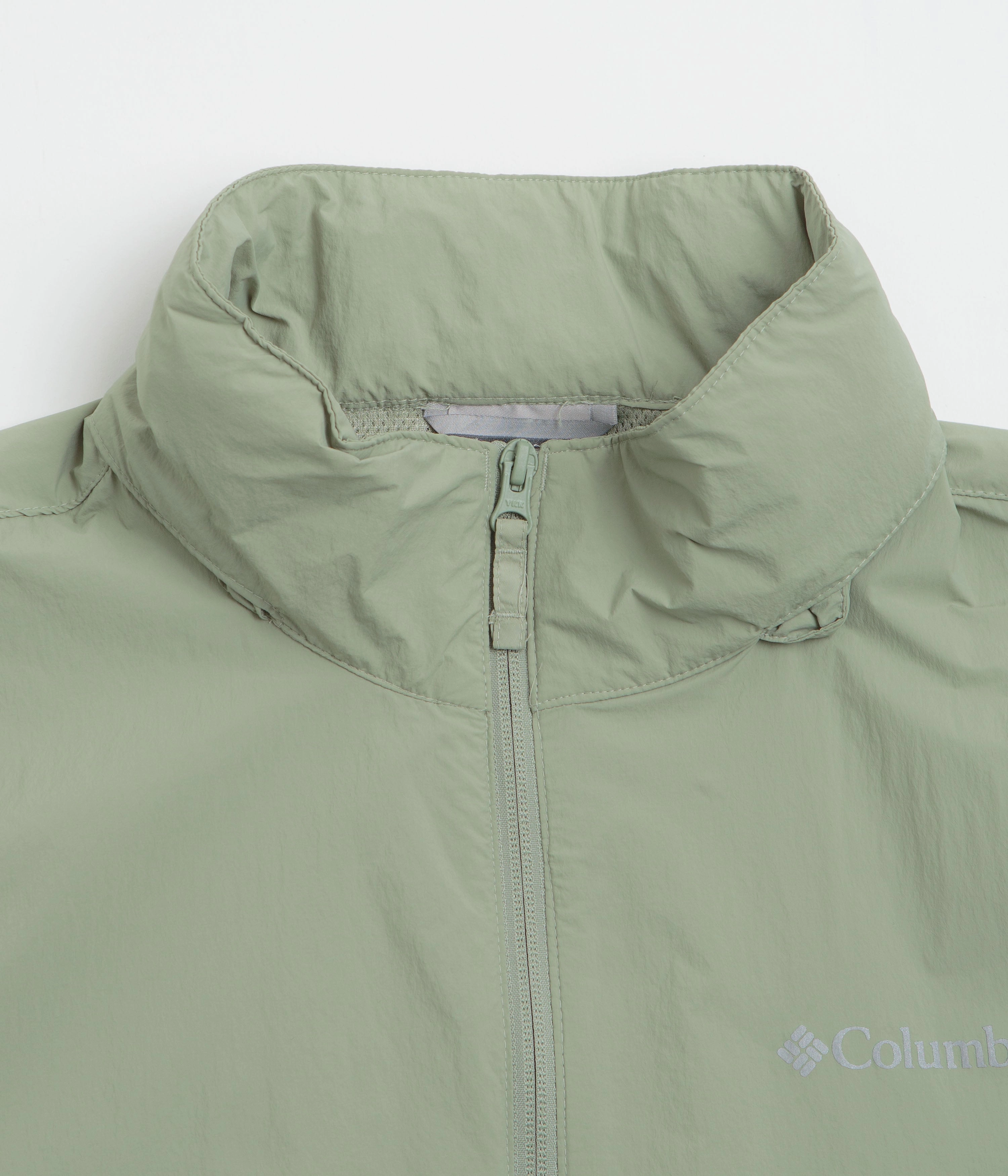 Soft Shell Material Columbia Loop Basin Windbreaker Jacket - Safari