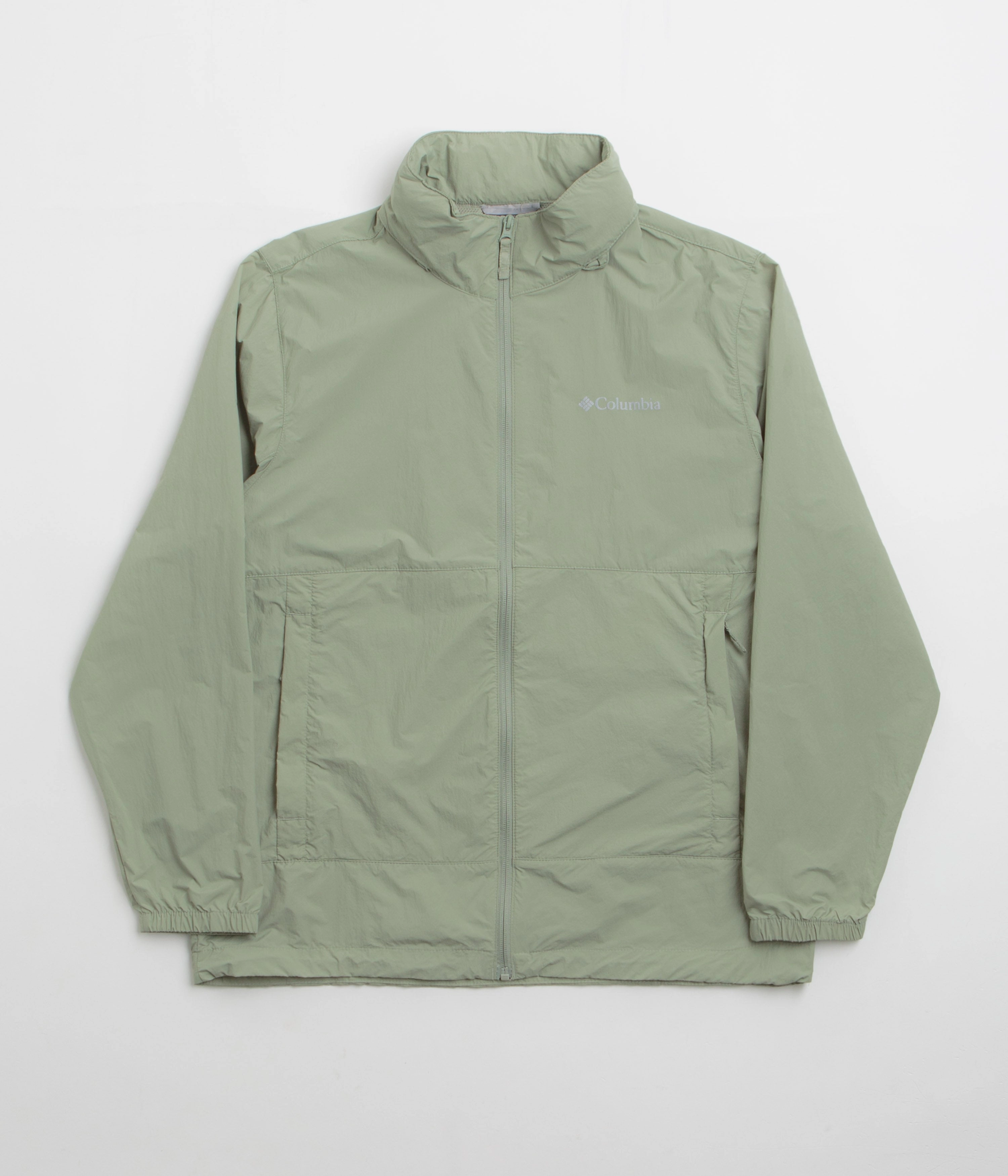 Foldable Collar Mountain Fit Columbia Loop Basin Windbreaker Jacket - Safari