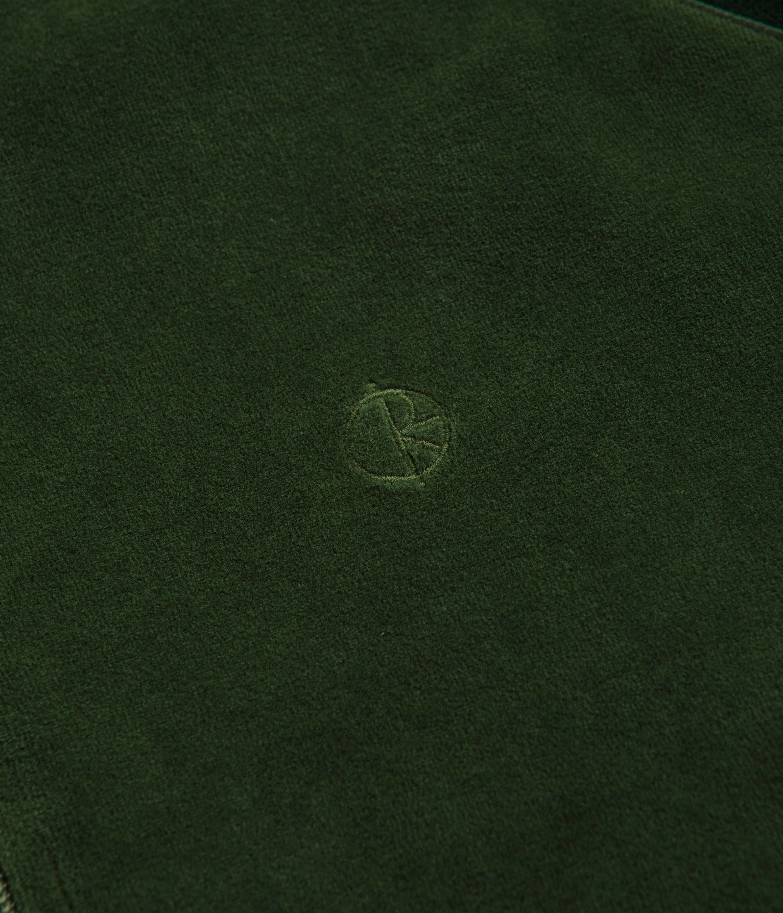 packable Embroidered Polar Velour Ralph Jacket - Garden Green