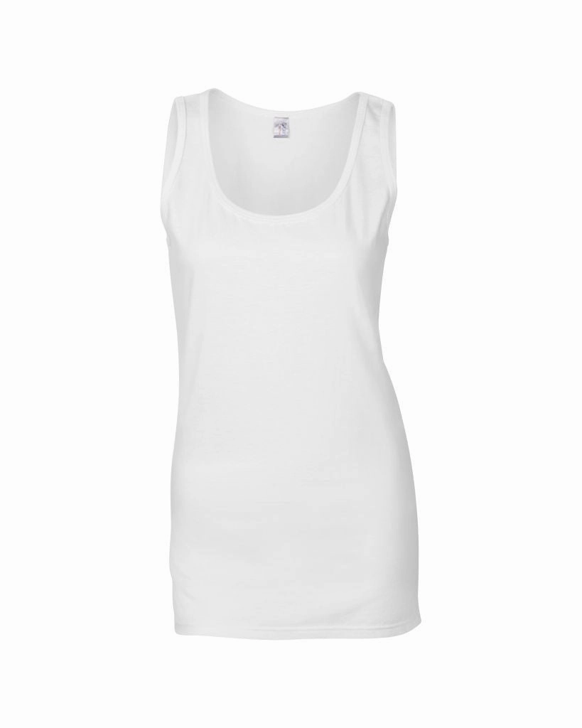 Moisture Management Fabric short term lease Soft Style Ladies Tank Top | WHITE