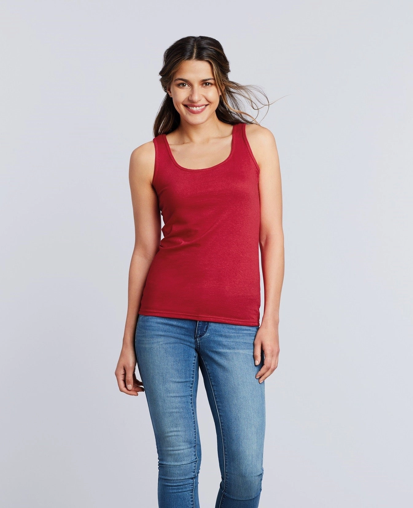 Soft Style Ladies Tank Top | WHITE single - layer storage Air Flow