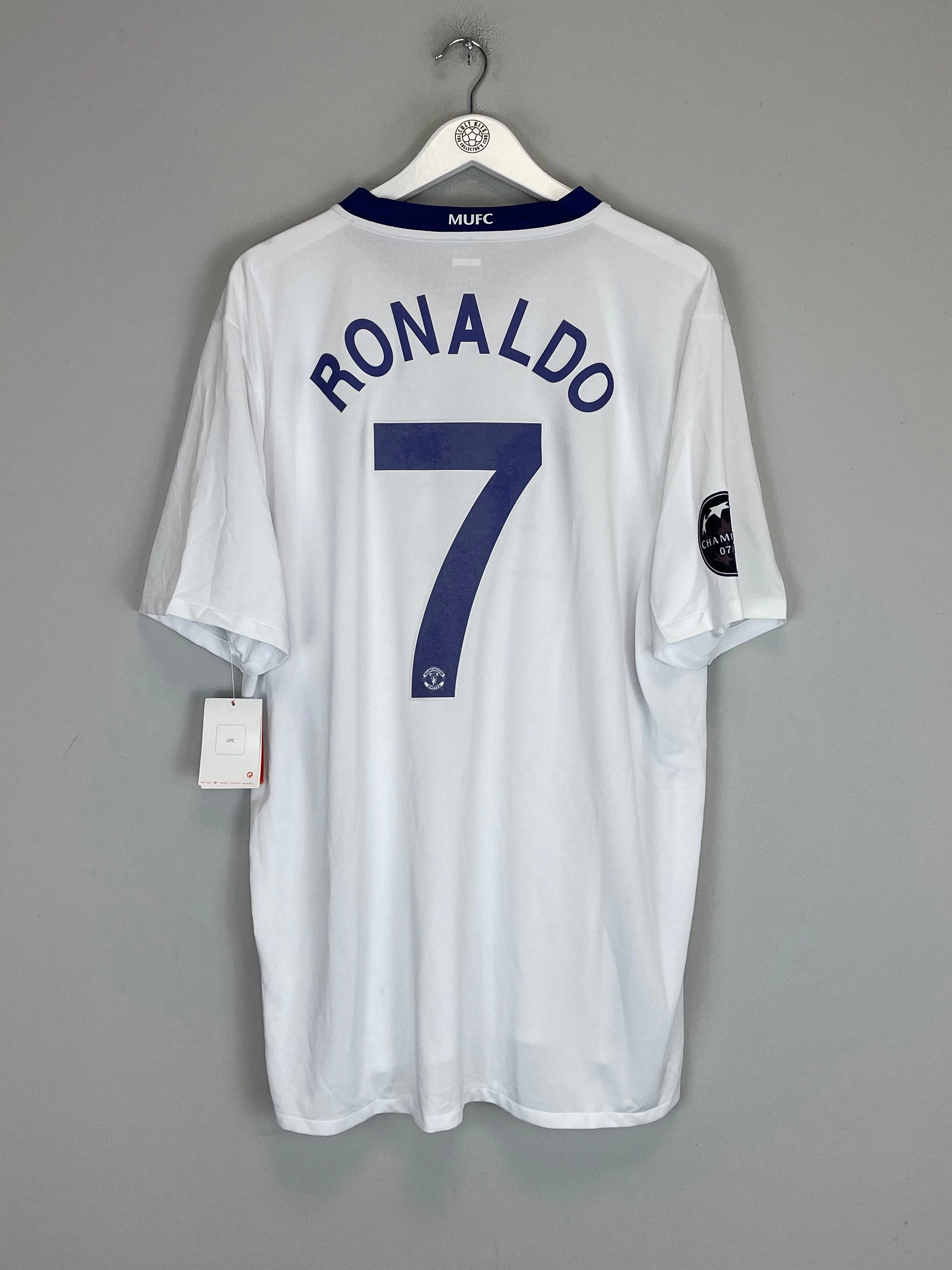 Cool Day Fit Tagless Label Design 2008/10 MANCHESTER UNITED RONALDO #7 *BNWT* AWAY SHIRT (XXL) NIKE