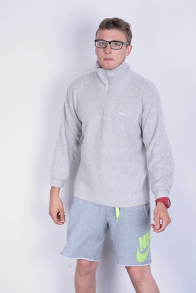 Etirel le style Sportif Mens M Sweatshirt Zip Neck Fleece Top HiddenStorage NonBulkyFit